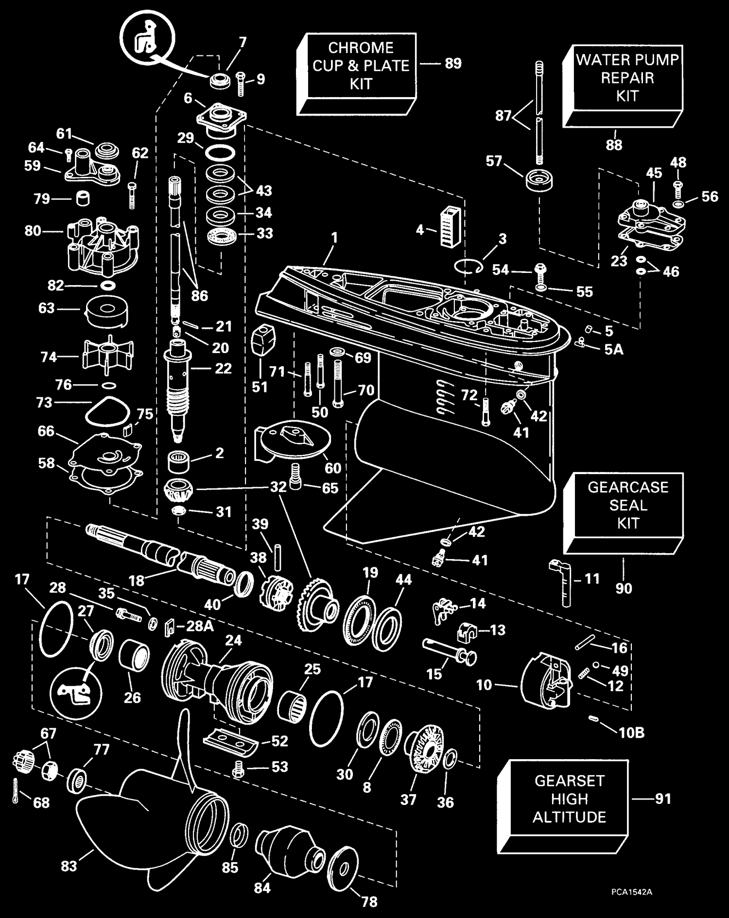 GEARCASE -- STANDARD ROTATION -- IL MODELS