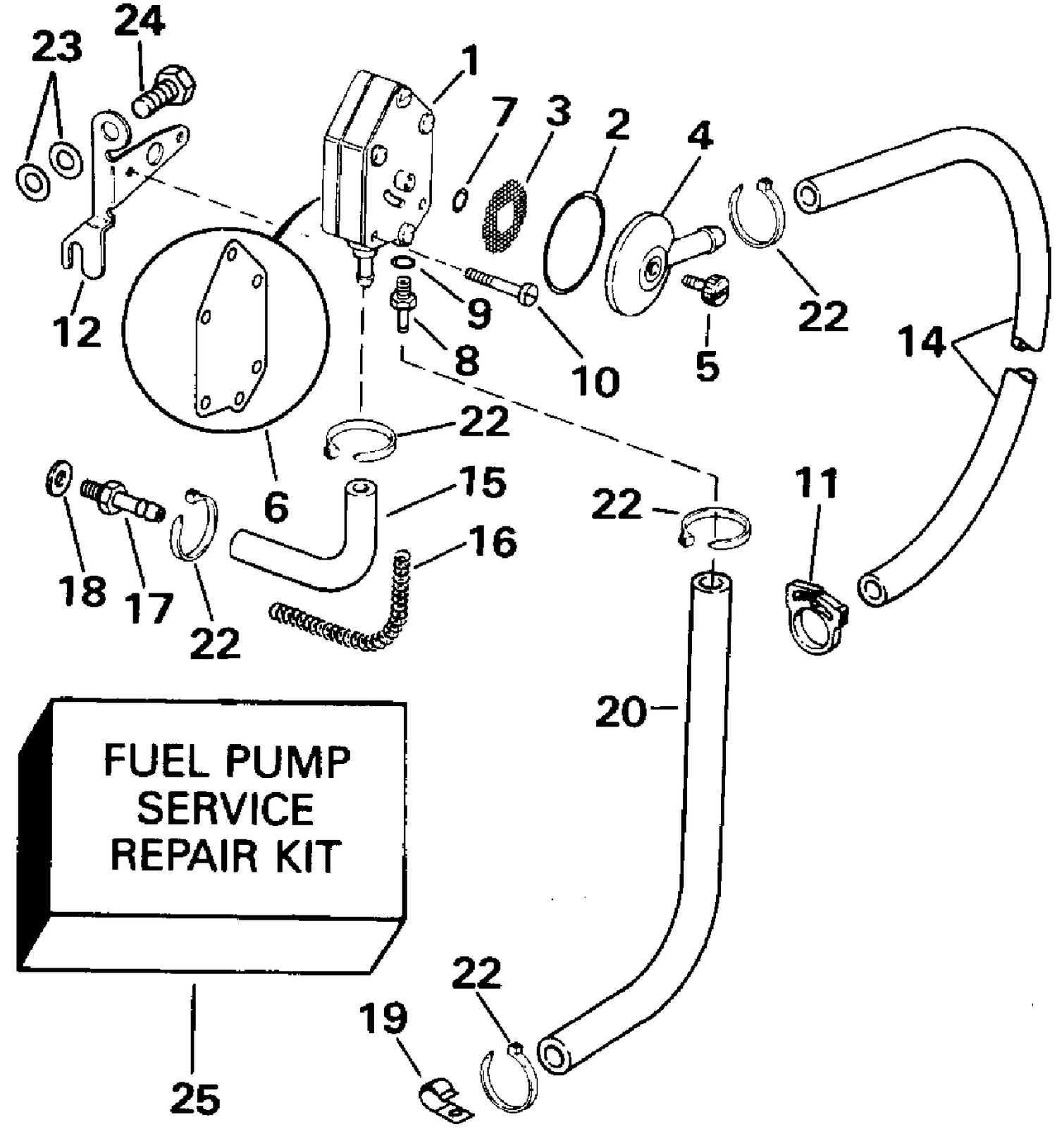 ACCUMIX FUEL PUMP KIT - 9.9, 15 ROPE START MODELS