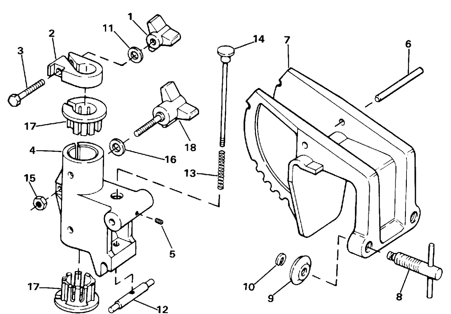 TRANSOM MOUNT STERN BRACKET