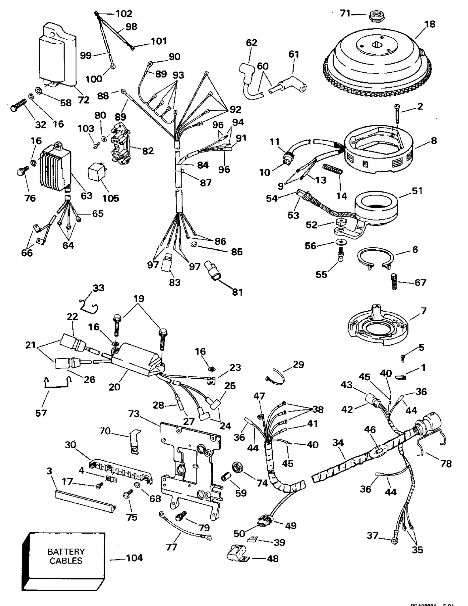 IGNITION SYSTEM - 40-50 ELECTRIC START EL AND TL MODELS