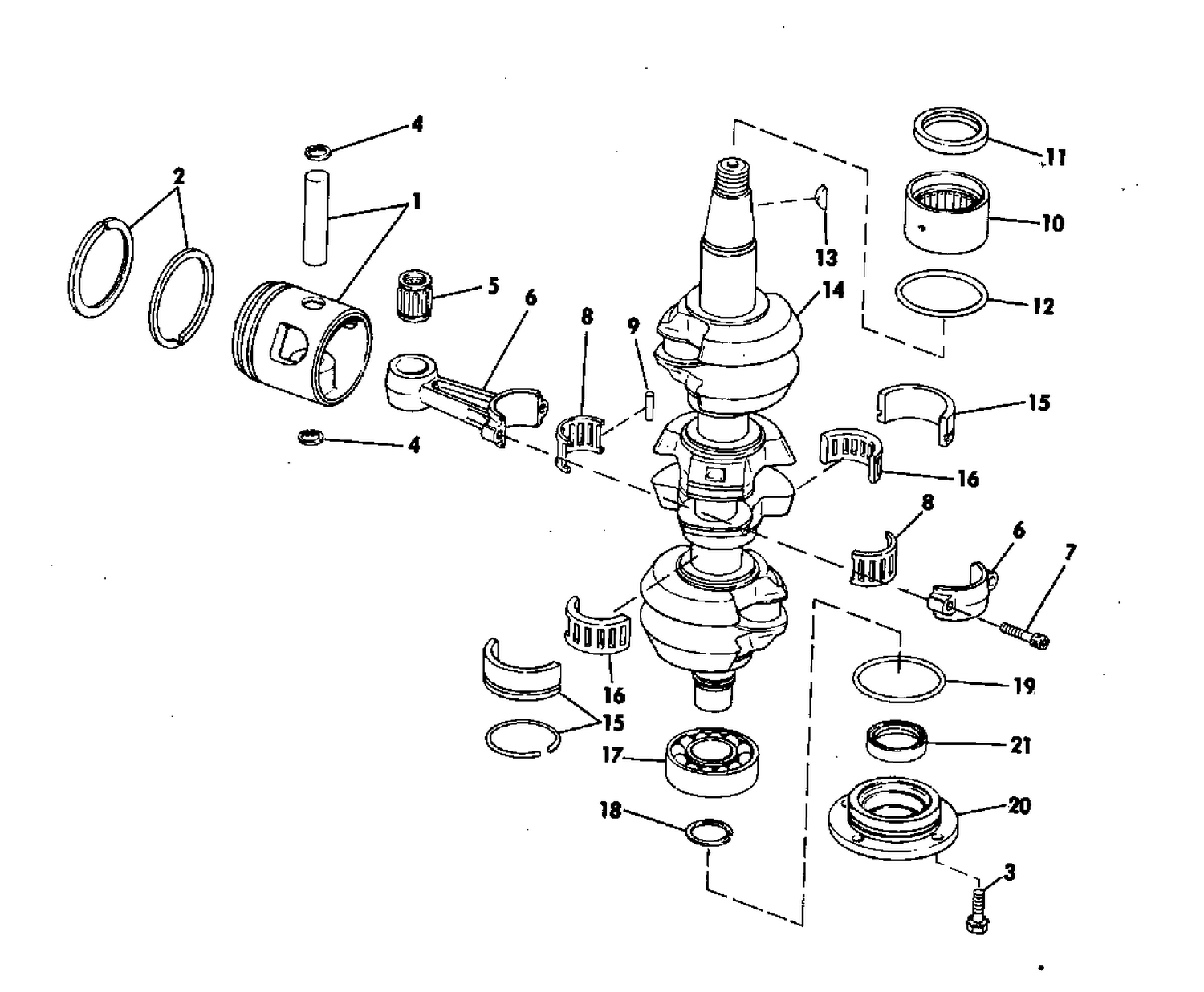 CRANKSHAFT AND PISTON