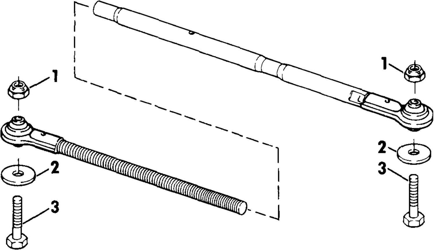 ADJUST. TIE BAR KIT 40 - V-6 & 40 - V-8 DUAL ENG EXT. CENTER