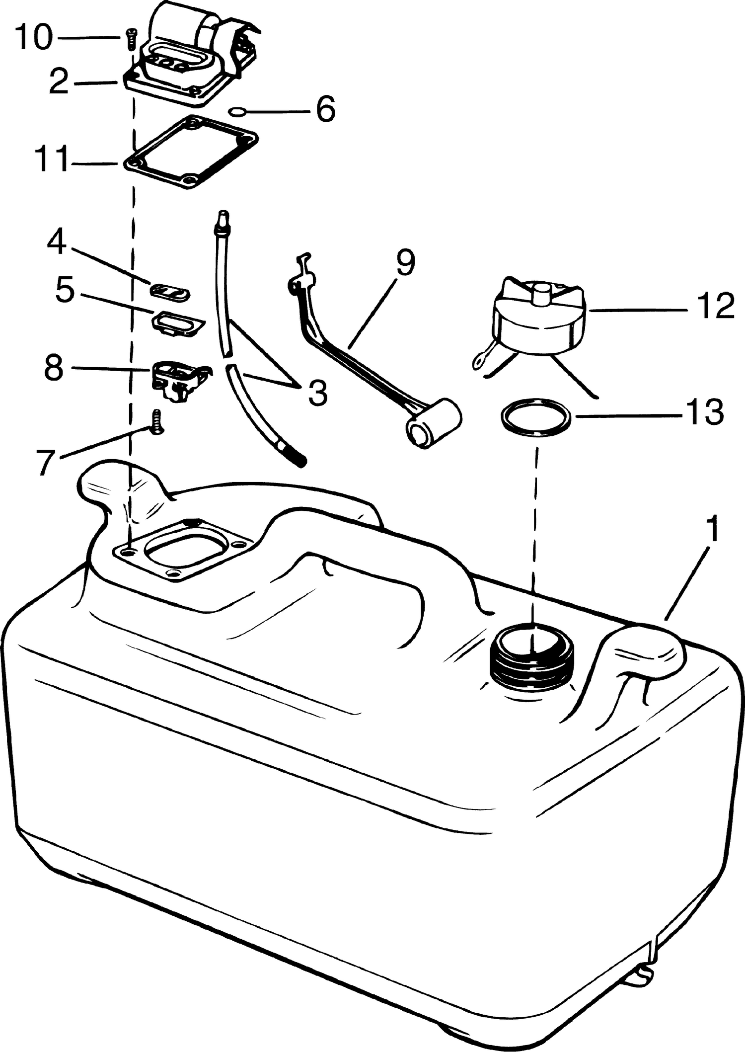 FUEL TANK WITH GAUGE - 6 GALLON