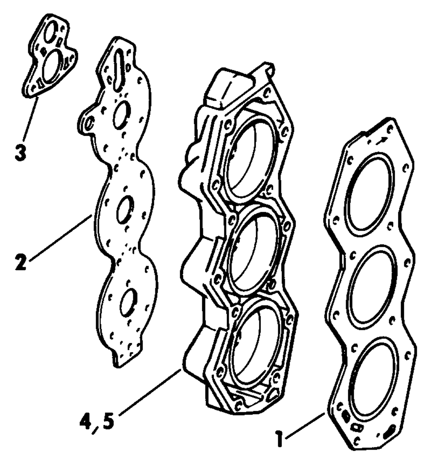 CYLINDER HEAD KIT - LOW COMPRESSION 150 149.4 C.I. ONLY
