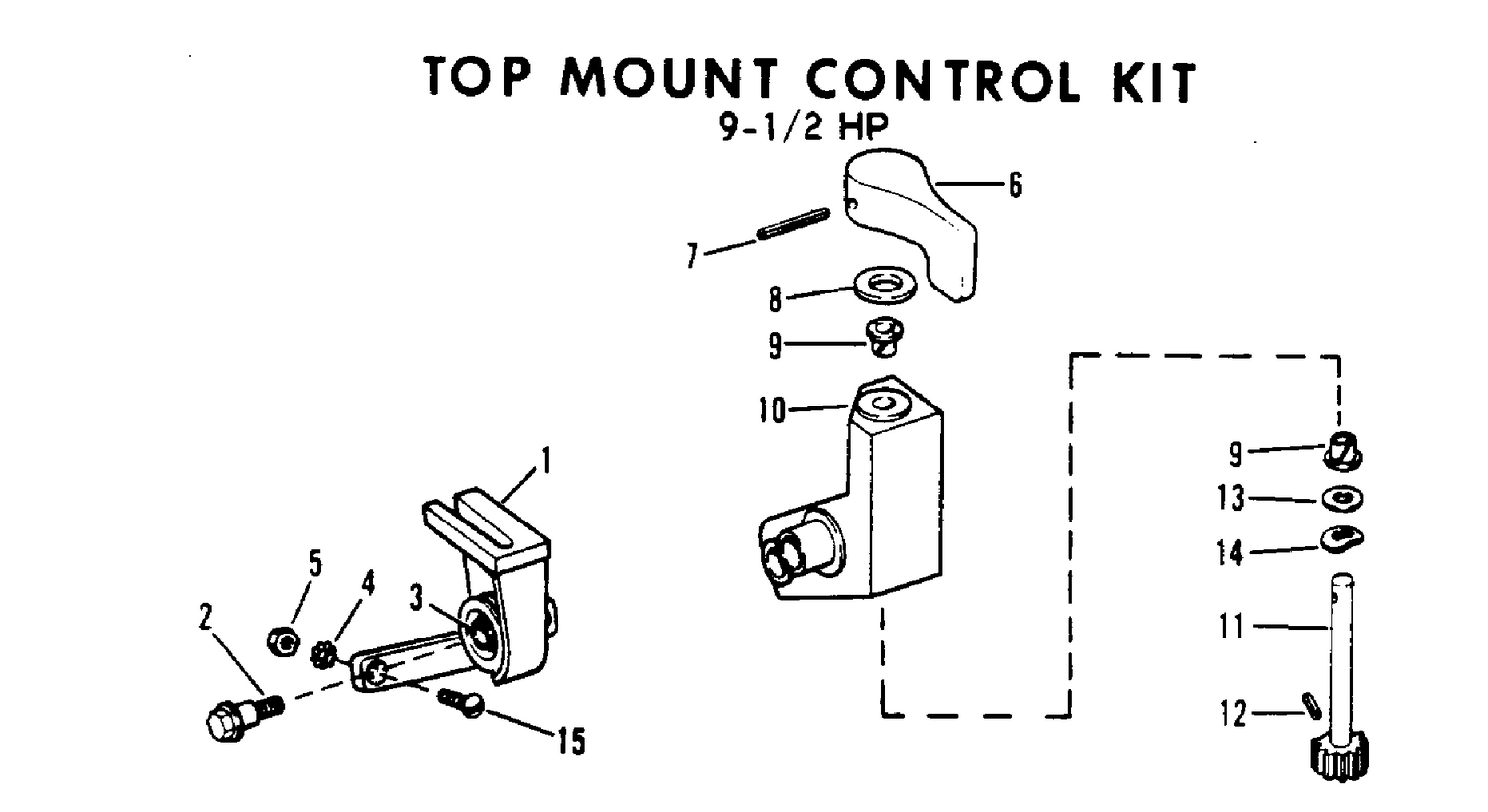 TOP MOUNT CONTROL KIT - 9-1/2 HP