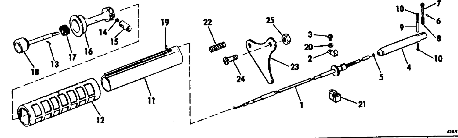 SHIFT HANDLE KIT 6 THRU 25 HP