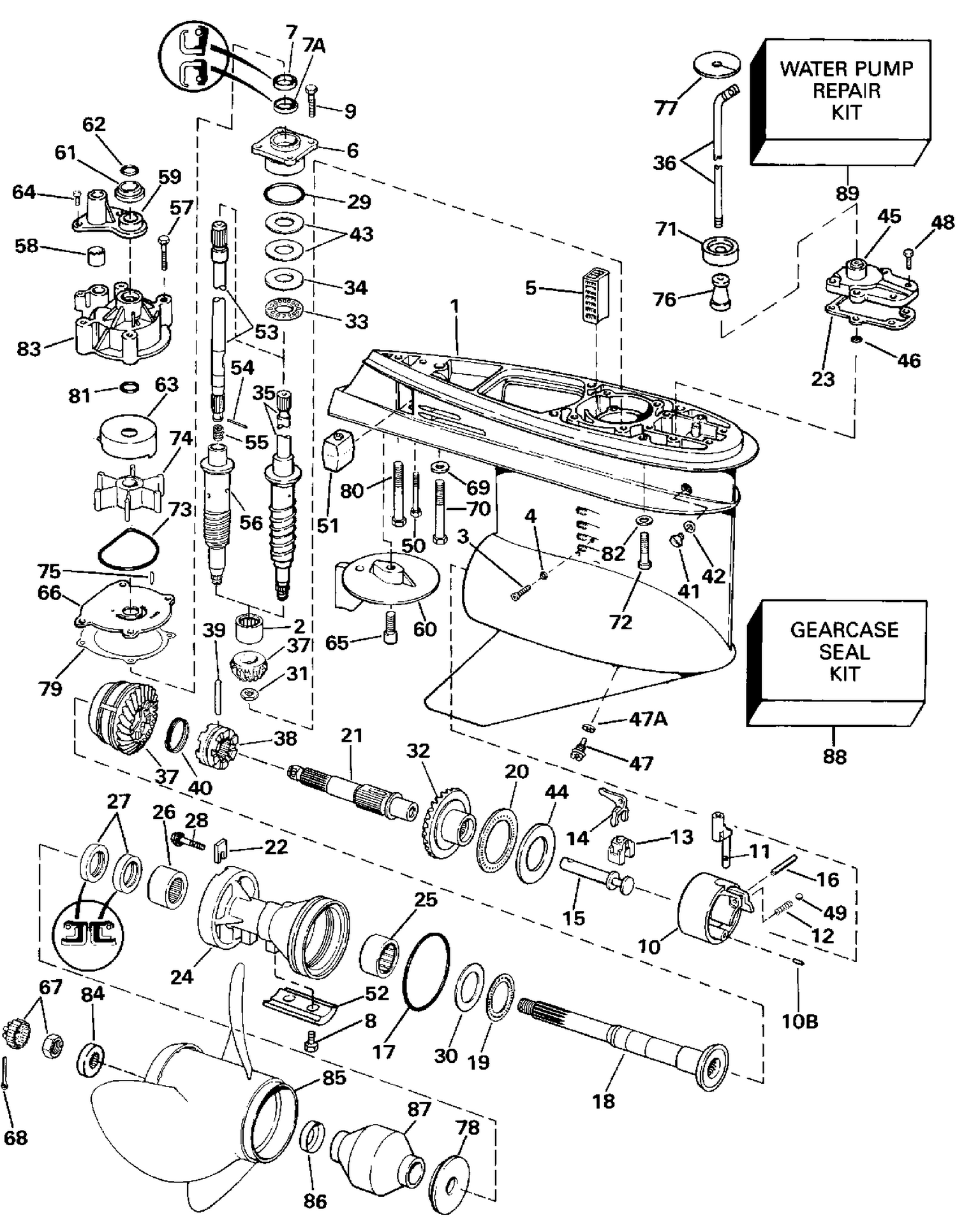 GEARCASE - COUNTER ROTATION