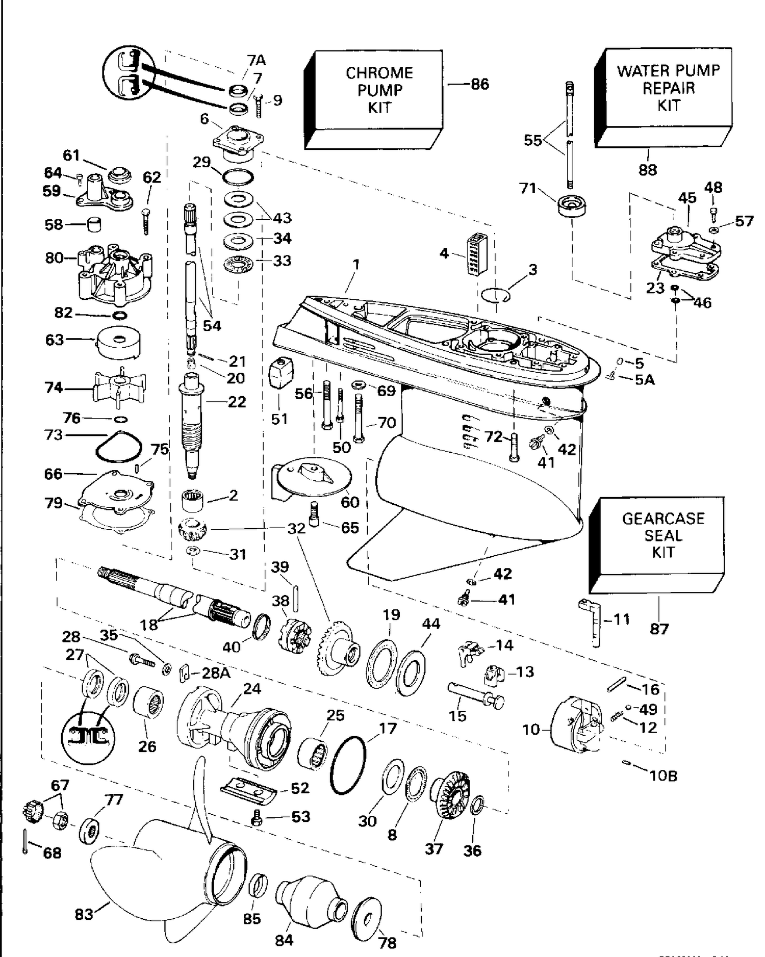 GEARCASE - STANDARD ROTATION - 20 IN. MODELS