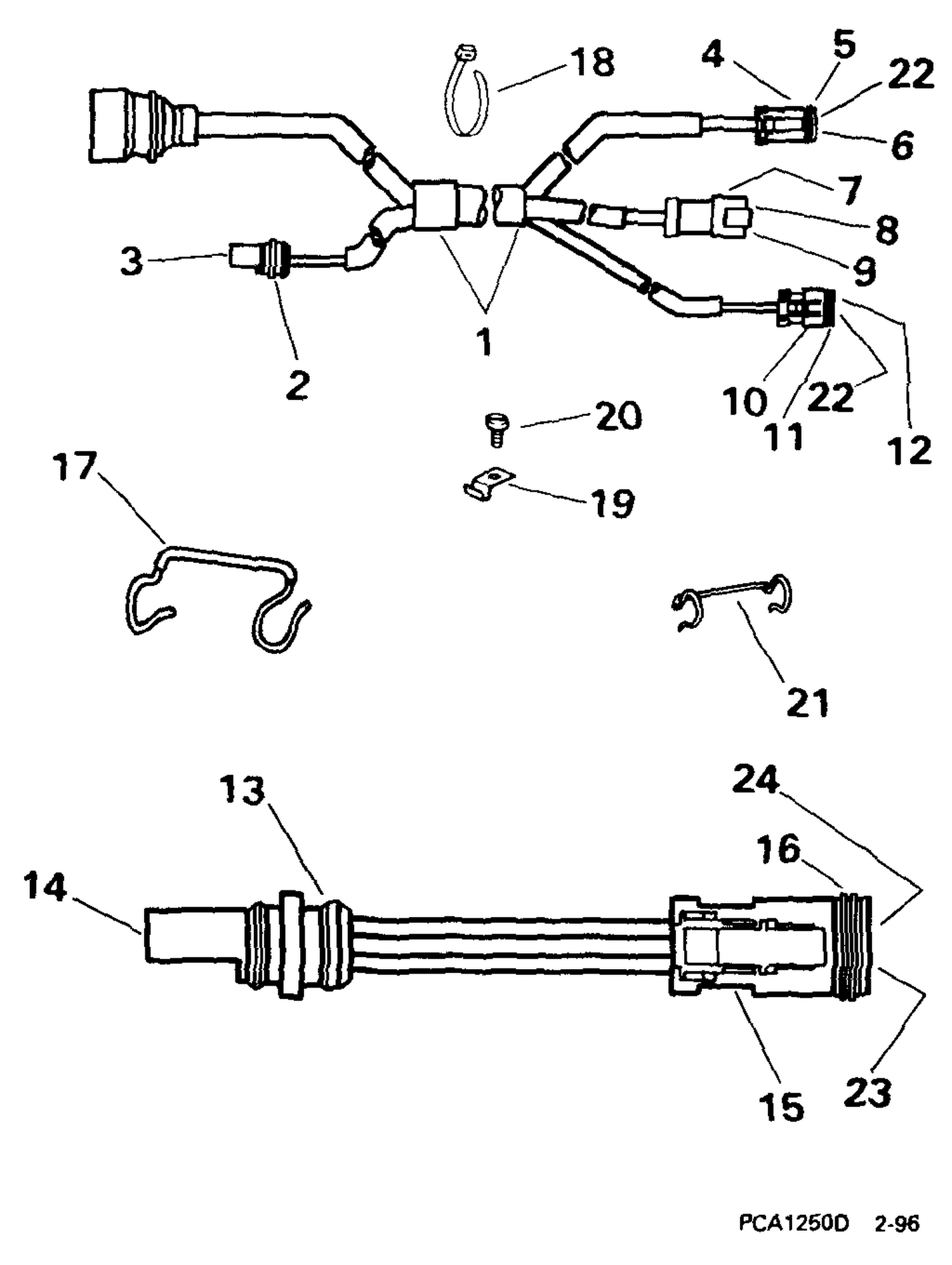 ENGINE CABLE ADAPTER KIT -- 95 BOAT TO 99 ENGINE (2)
