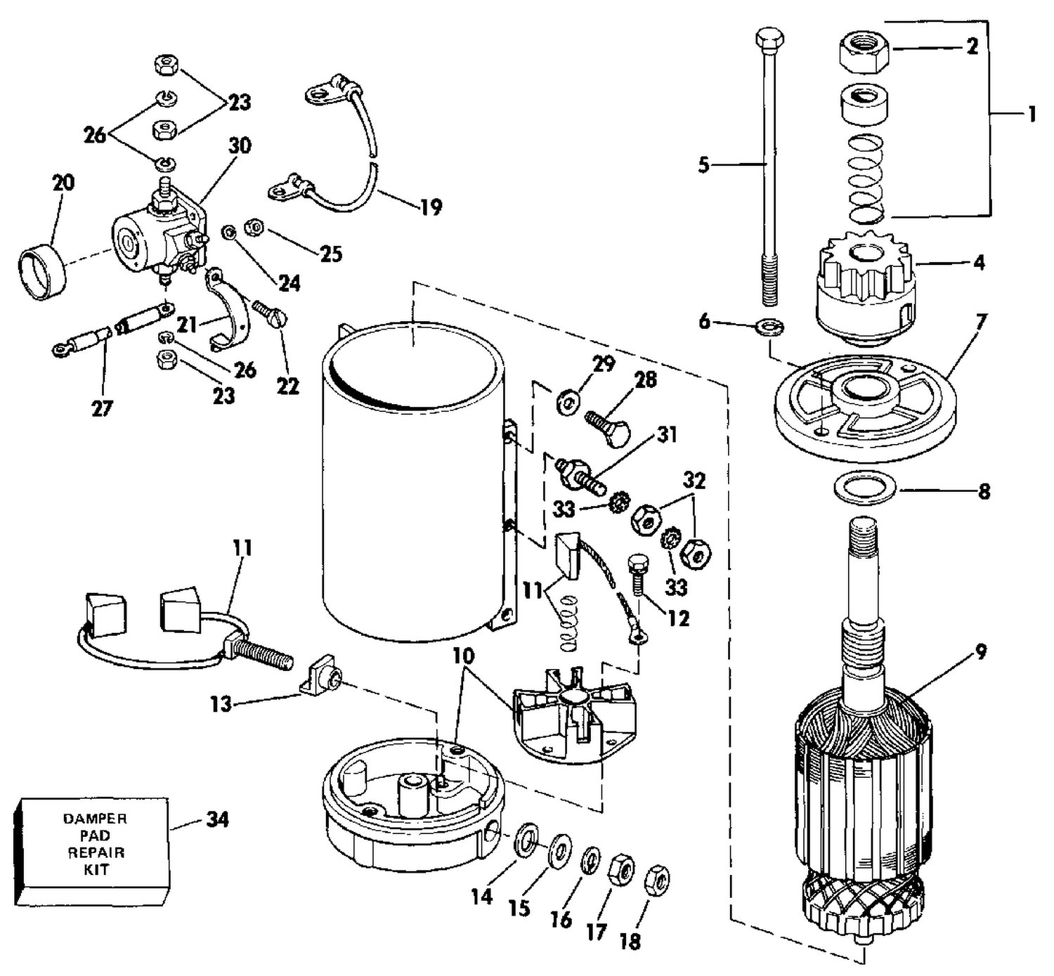 ELECTRIC STARTER & SOLENOID AMERICAN BOSCH 08142-23-MO30SM