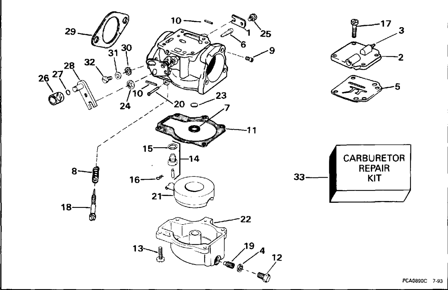 CARBURETOR - ALL 45 MODELS
