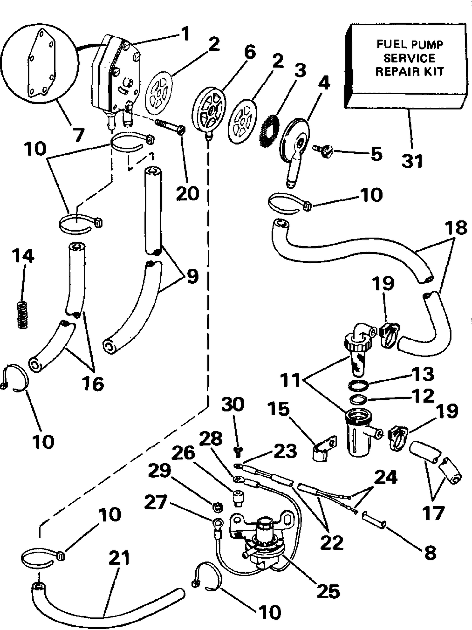FUEL PUMP & FILTER - WMLP & WMYP MODELS ONLY