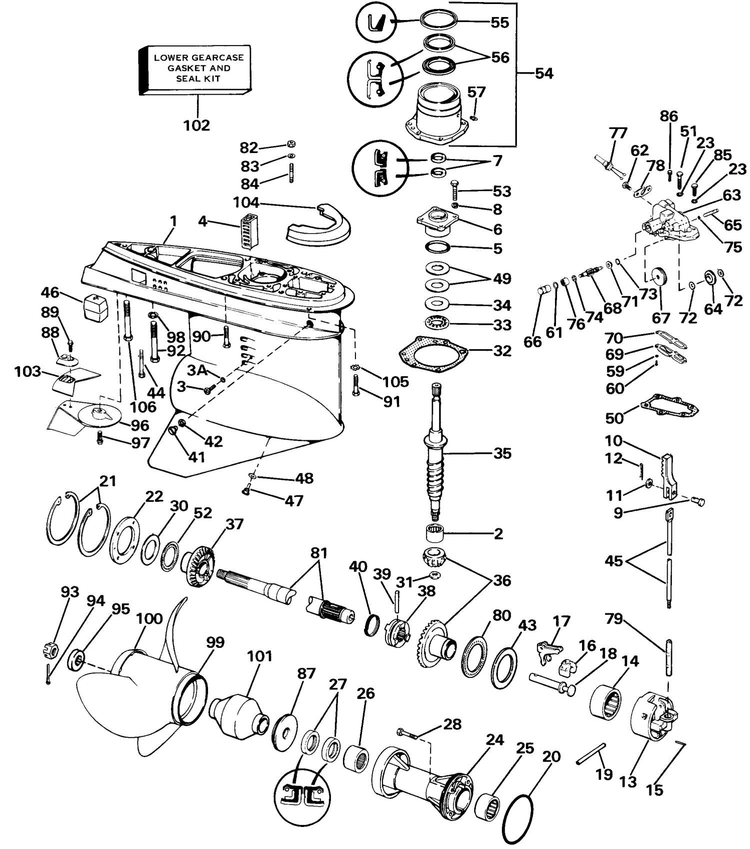LOWER GEARCASE GROUP