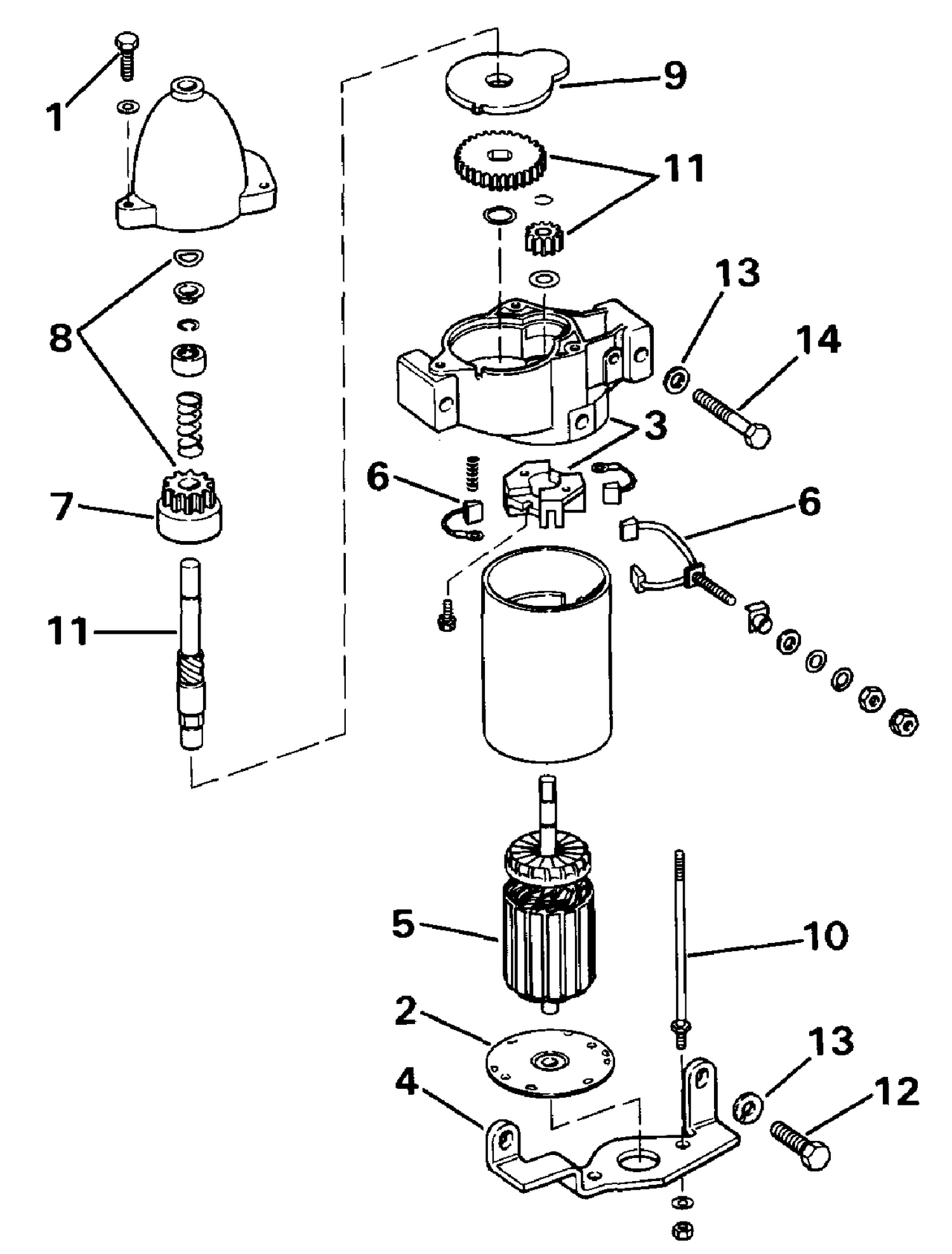 ELECTRIC STARTER BOSCH MODELS 47690-29-M030SM