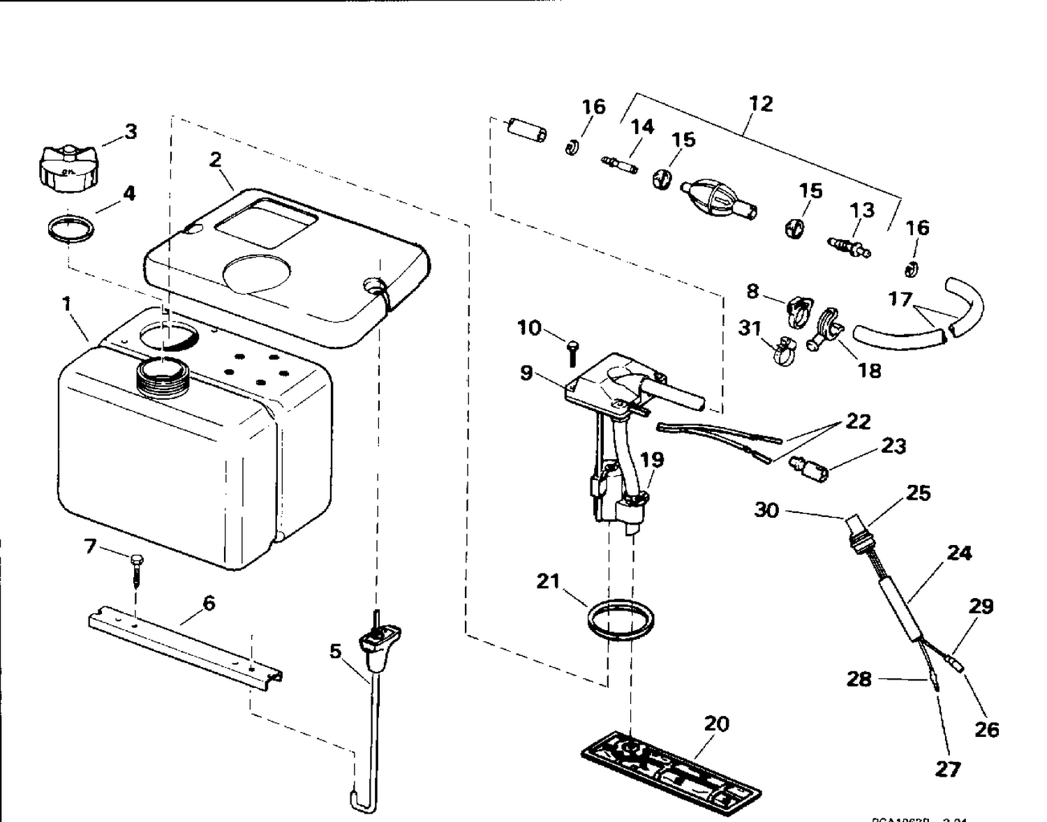 OIL TANK KIT - 1.8 GALLON