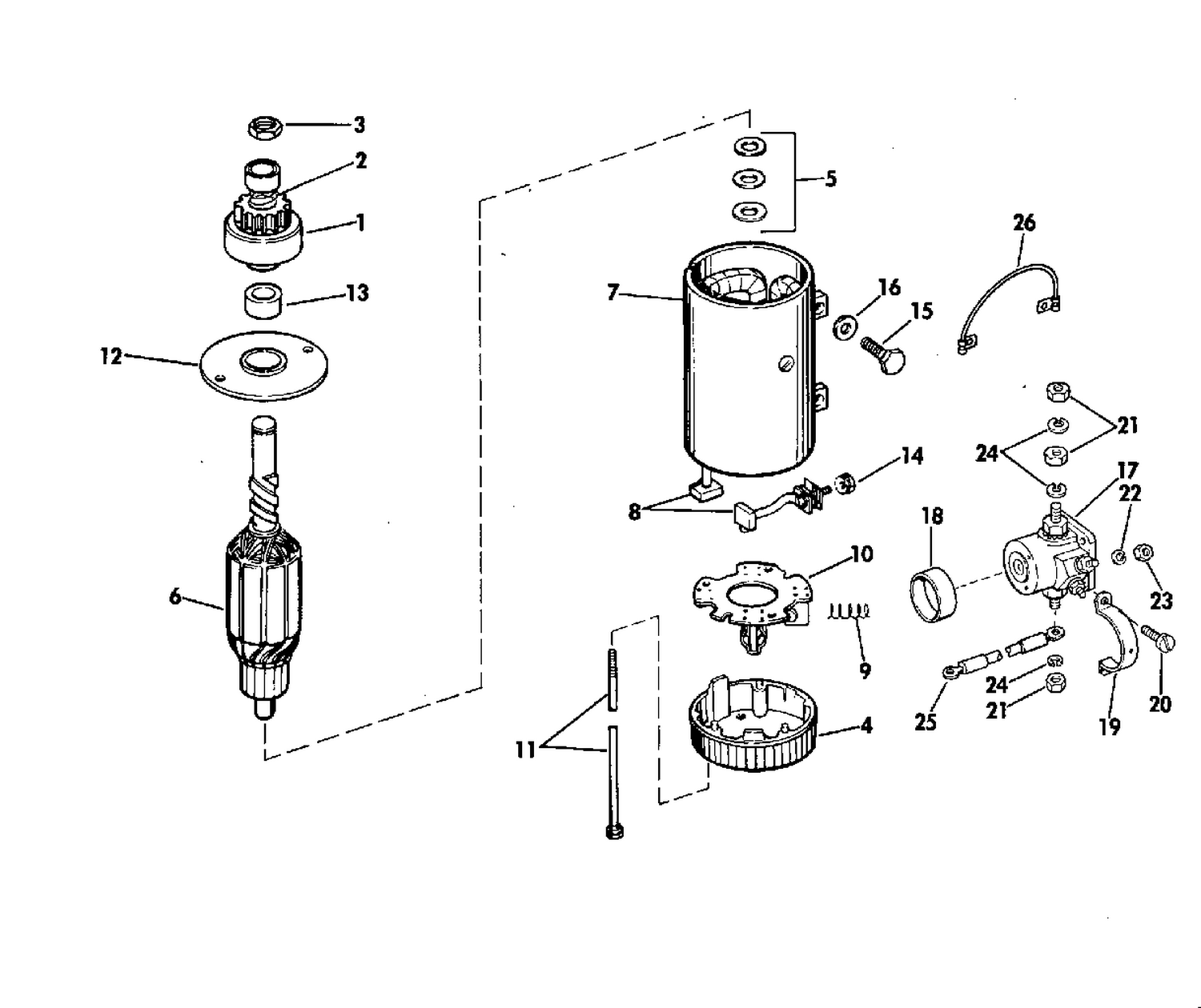 ELECTRIC STARTER & SOLENOID PRESTOLITE MODELS MGD-4110