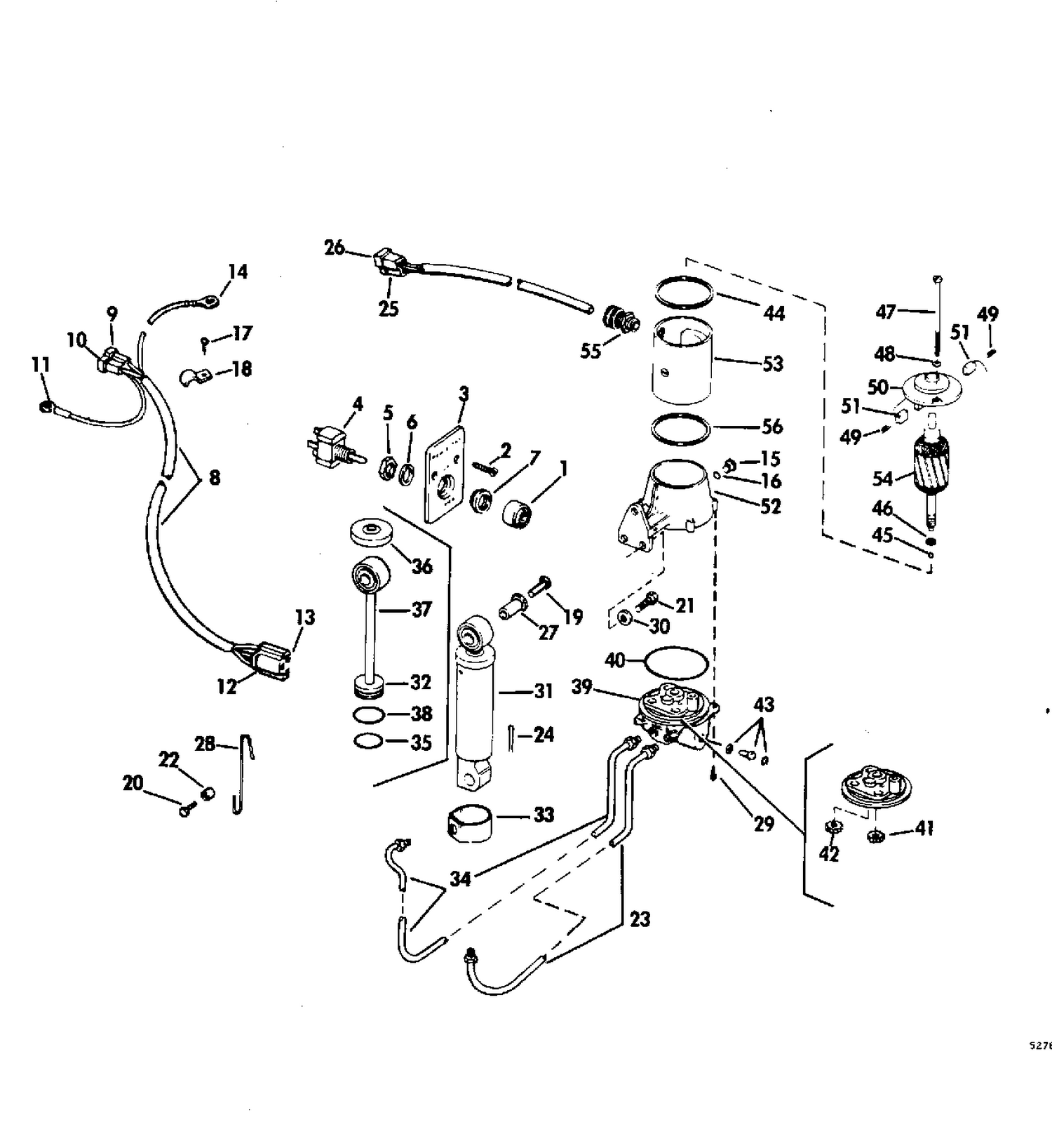 POWER TILT KIT 70 & 75 LONG, 85,115 & 135 HP