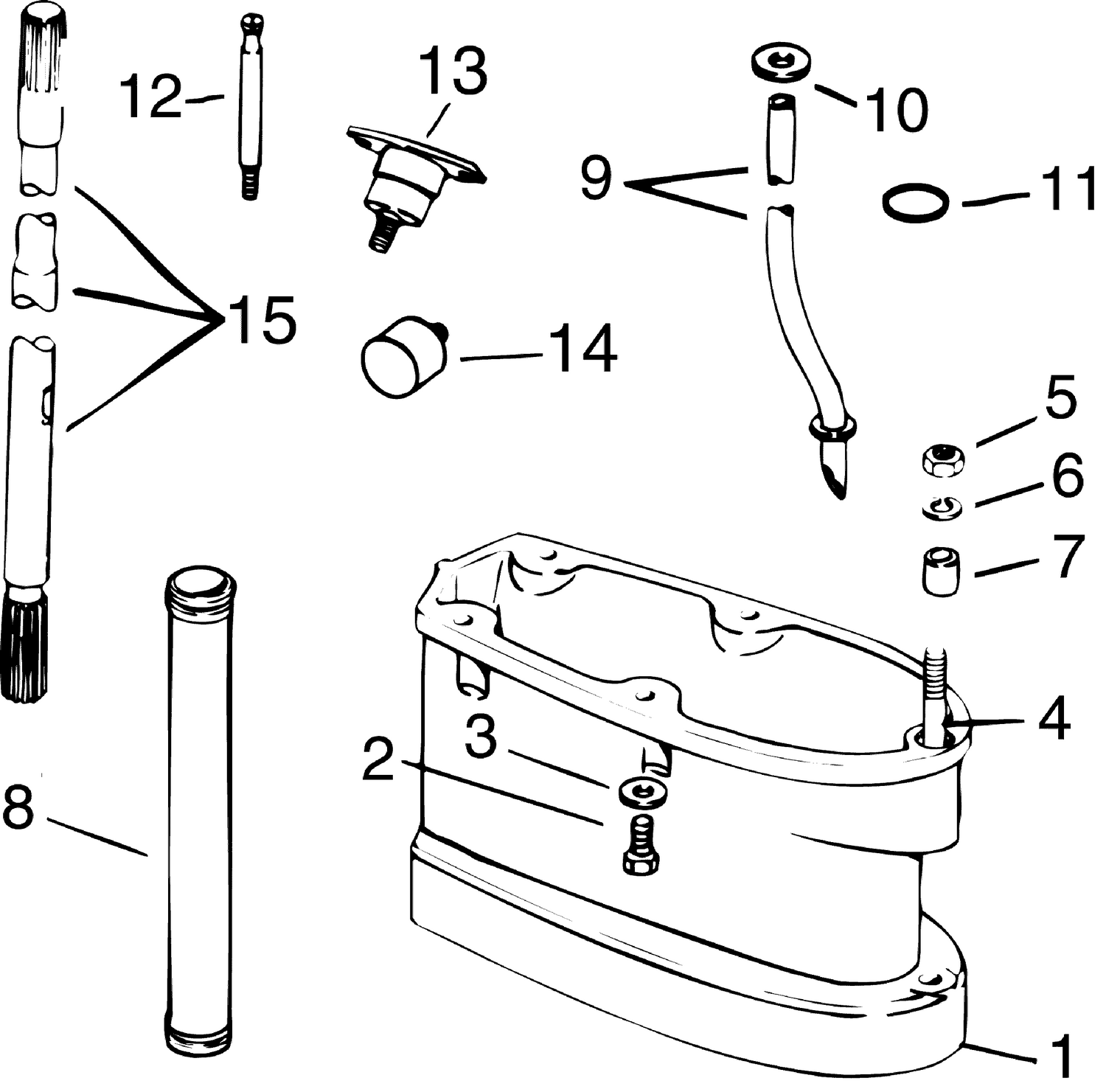 GEARCASE EXTENSION KIT - 25,30 HP (2-Stroke)