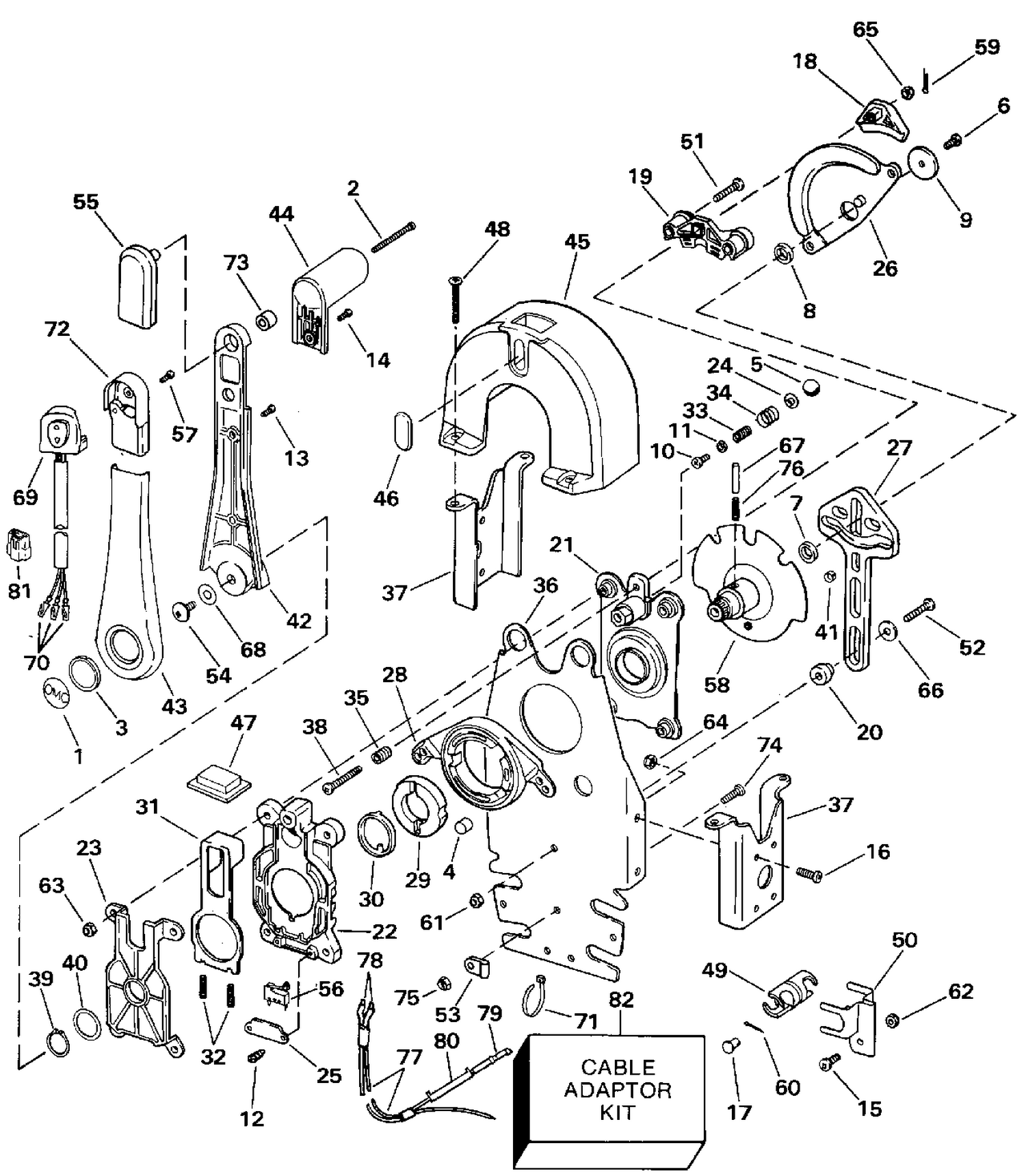 REMOTE CONTROL - BINNACLE - SINGLE LEVER