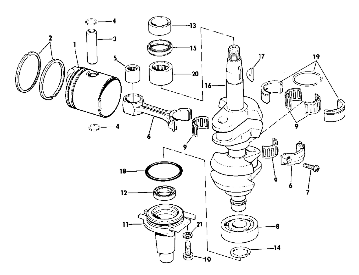 CRANKSHAFT AND PISTON