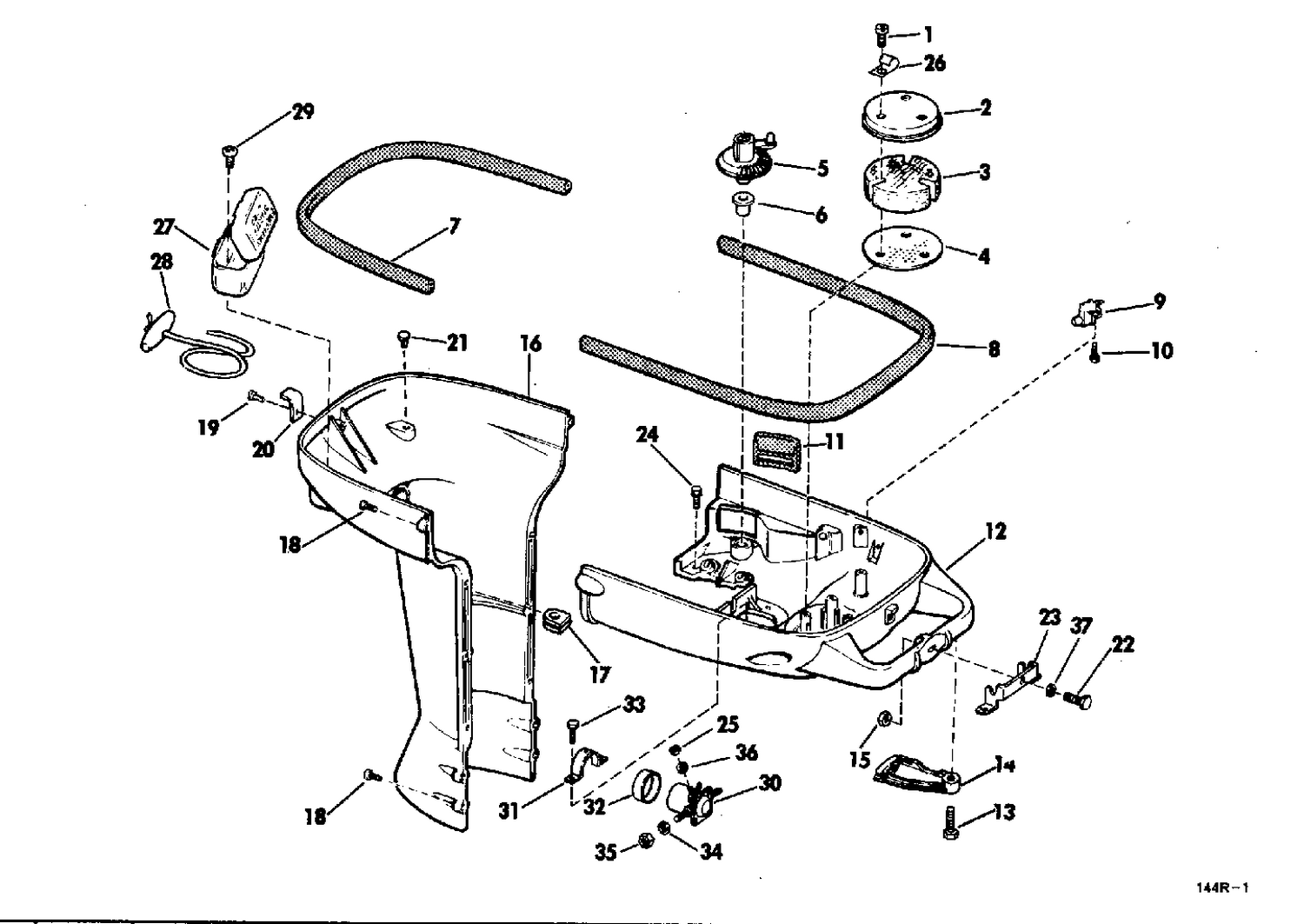 LOWER MOTOR COVER GROUP ELECTRIC SHIFT