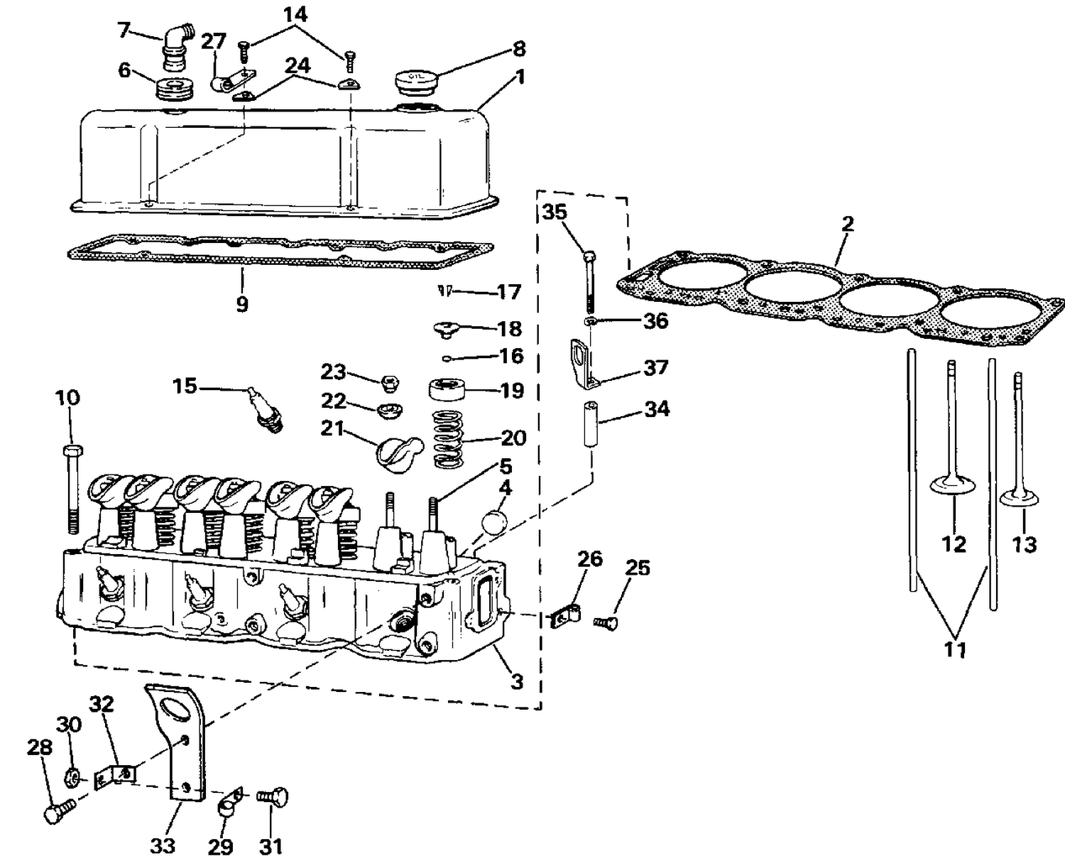 HEAD & ROCKER ARM