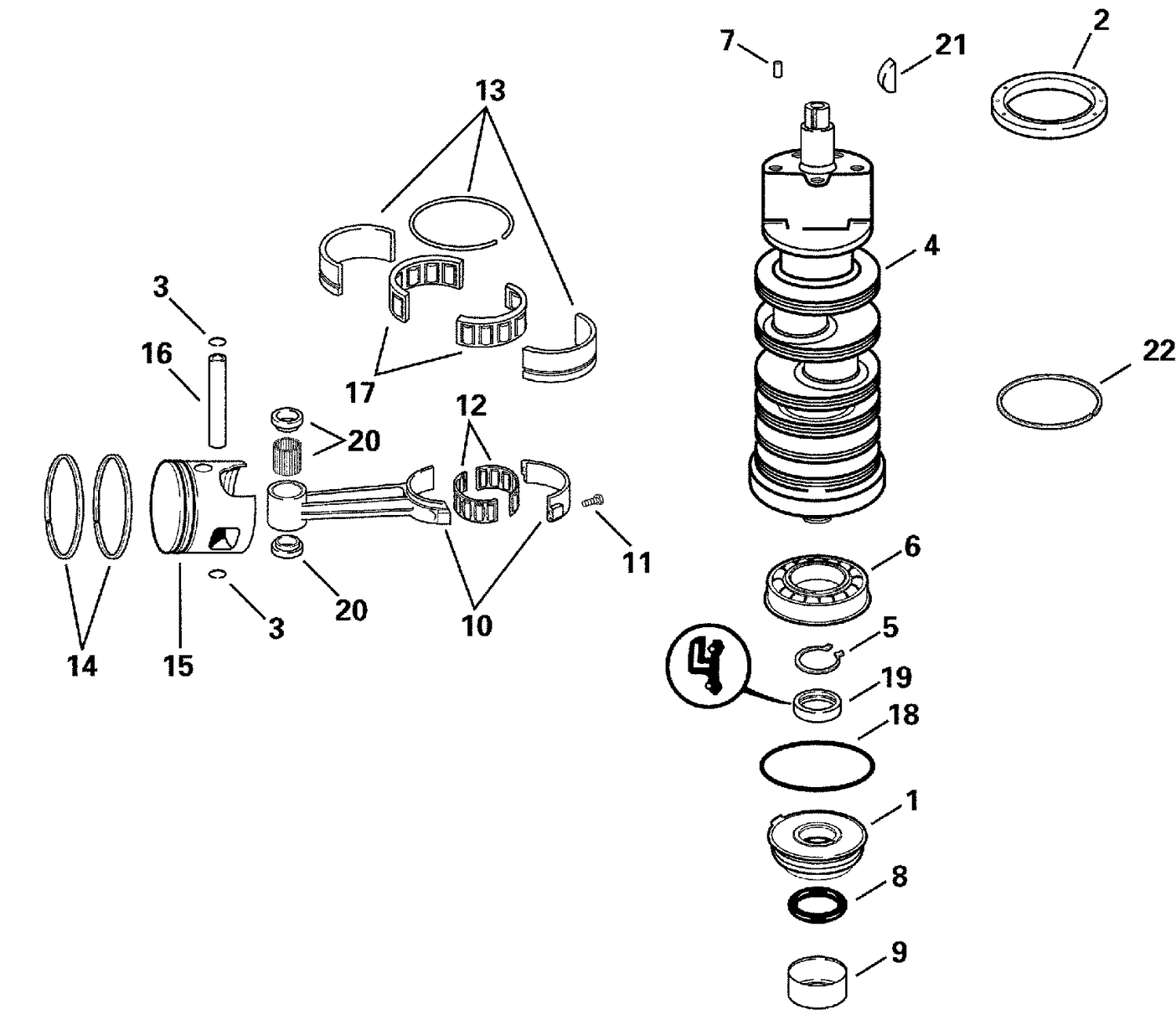 CRANKSHAFT & PISTON