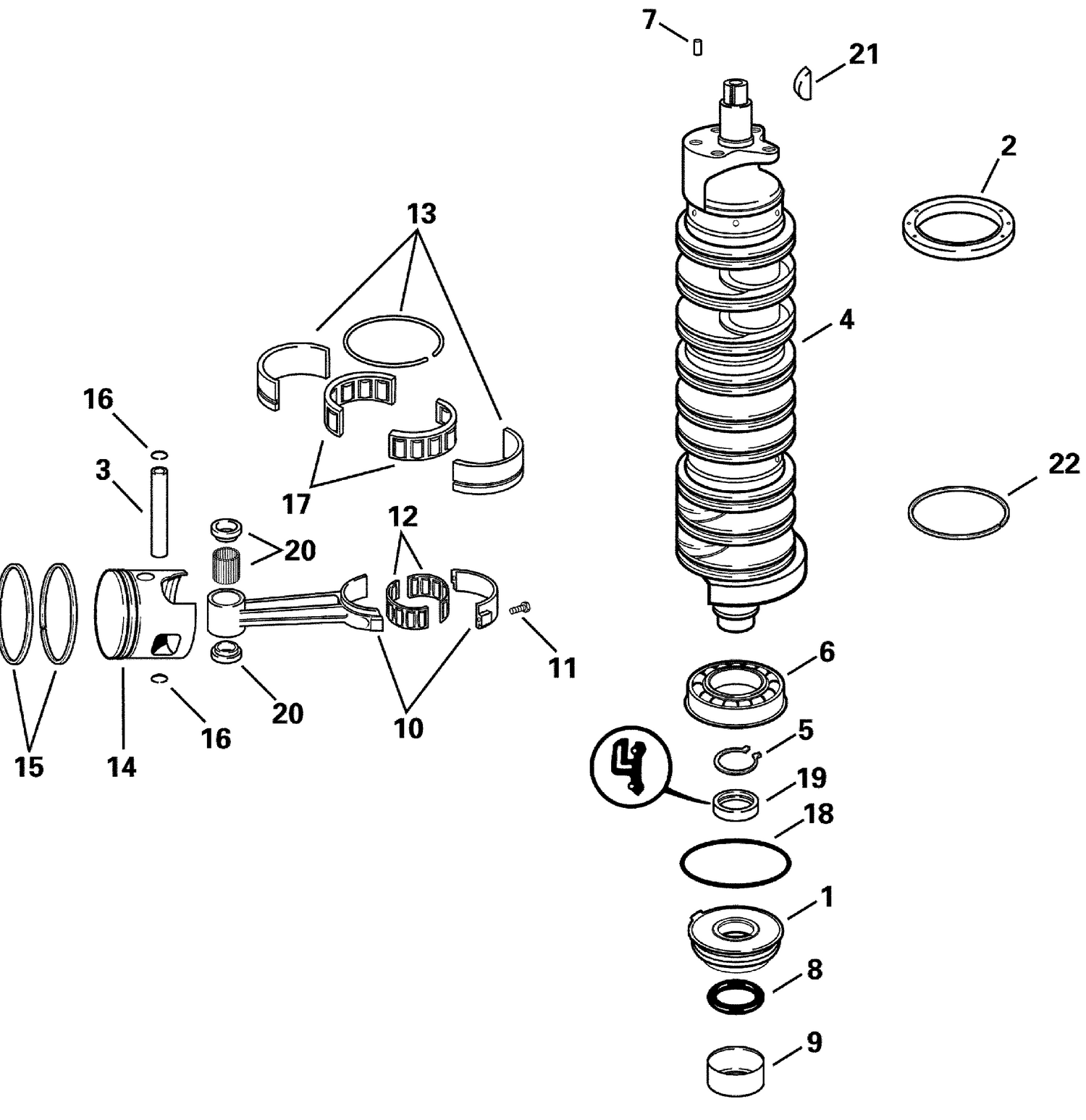 CRANKSHAFT & PISTON