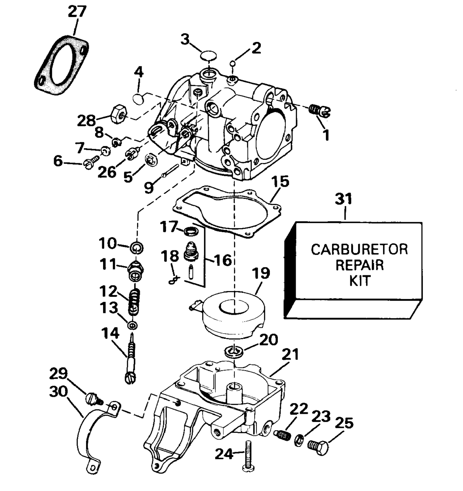 CARBURETOR 20SE - 20SEL - 25E - 25EL