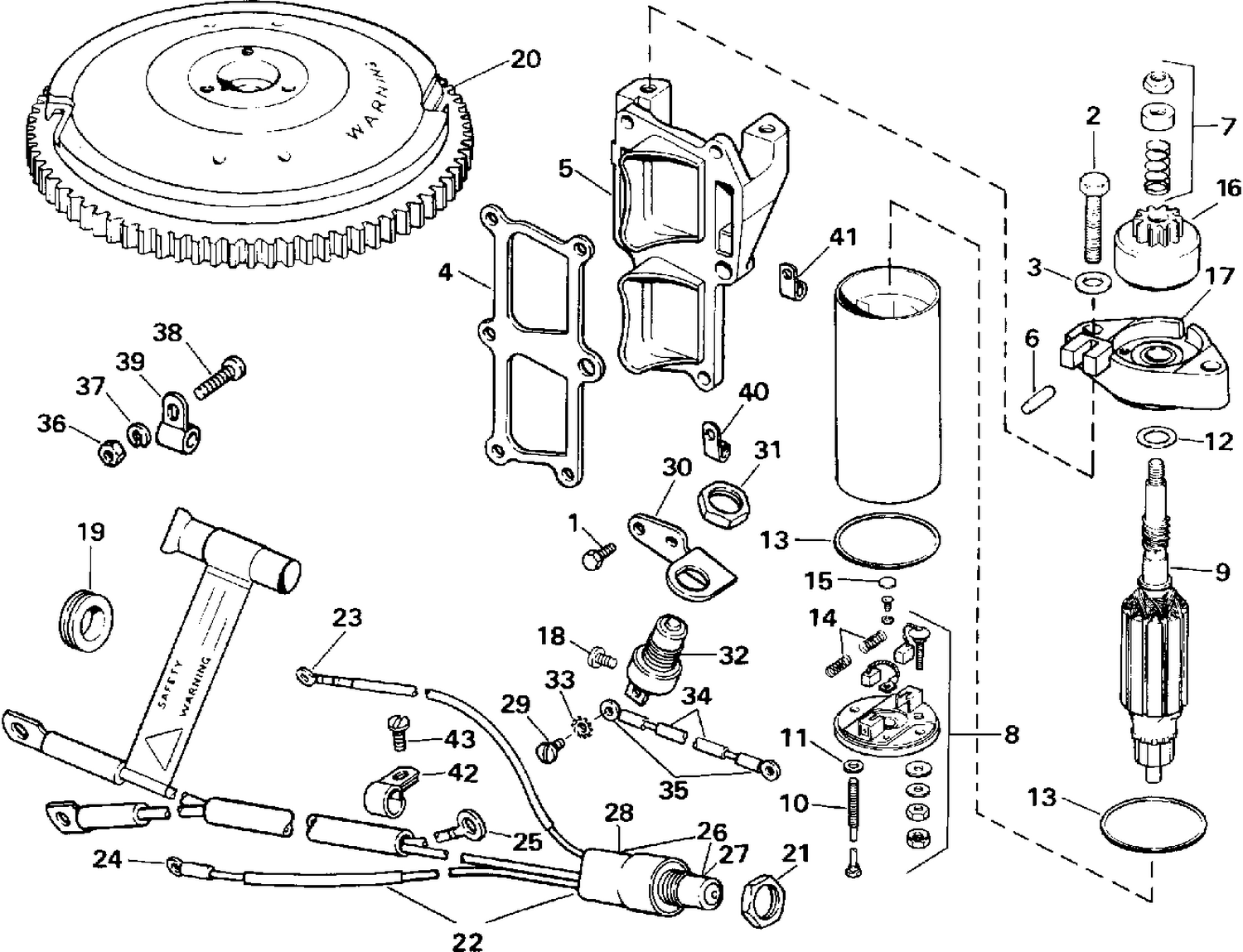 ELECTRIC STARTING KIT 9.9, 15