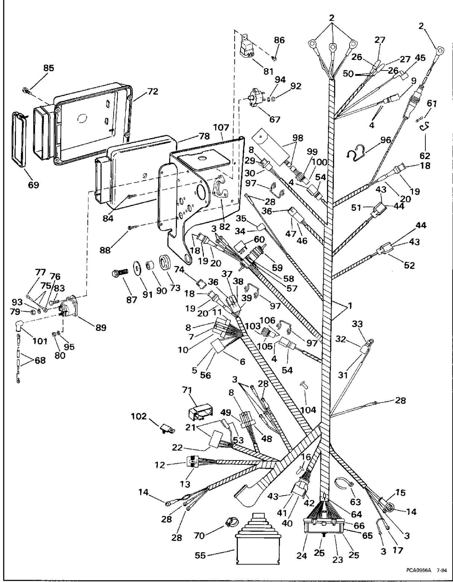 ENGINE WIRE HARNESS & BRACKET