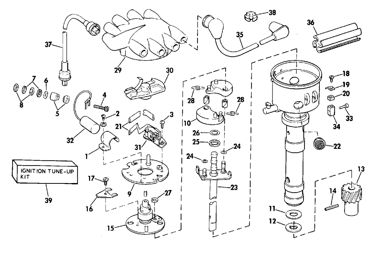 DISTRIBUTOR GROUP 225 & 245 STERN DRIVE