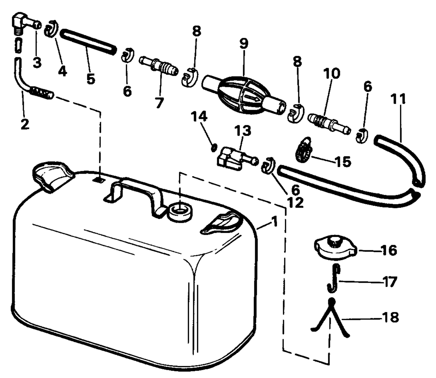 FUEL TANK WITHOUT GAUGE