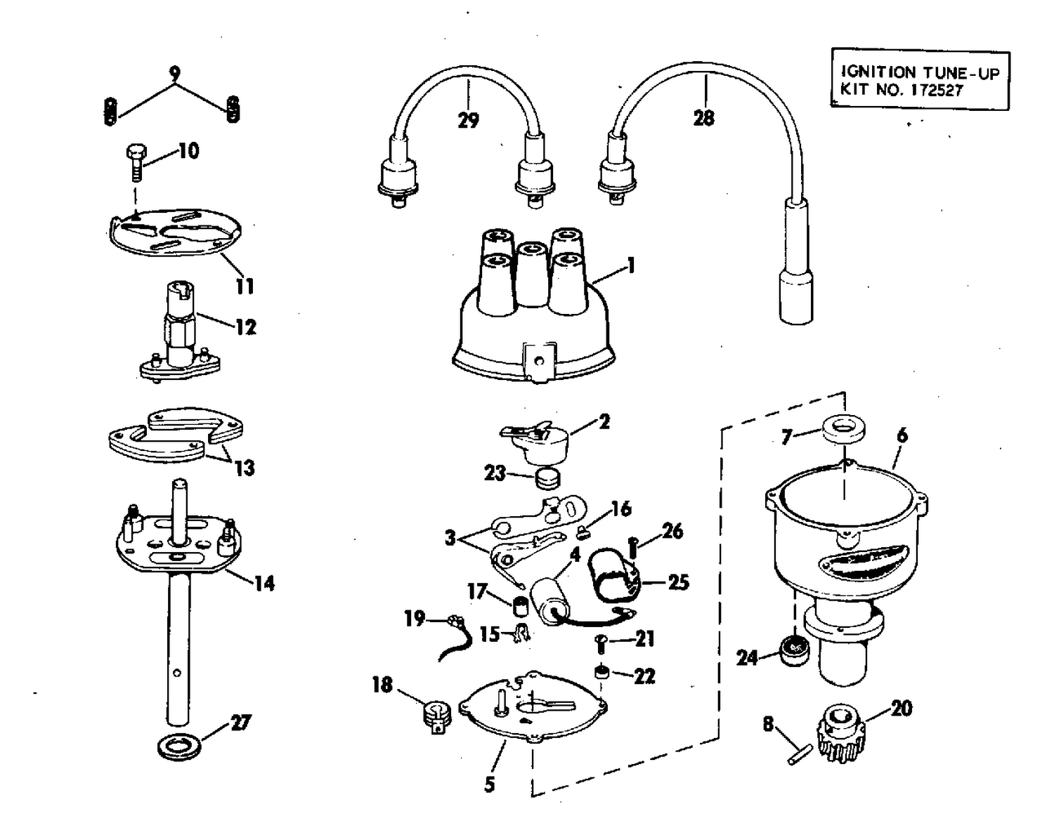 DISTRIBUTOR GROUP 120 & 140 HP STERN DRIVE
