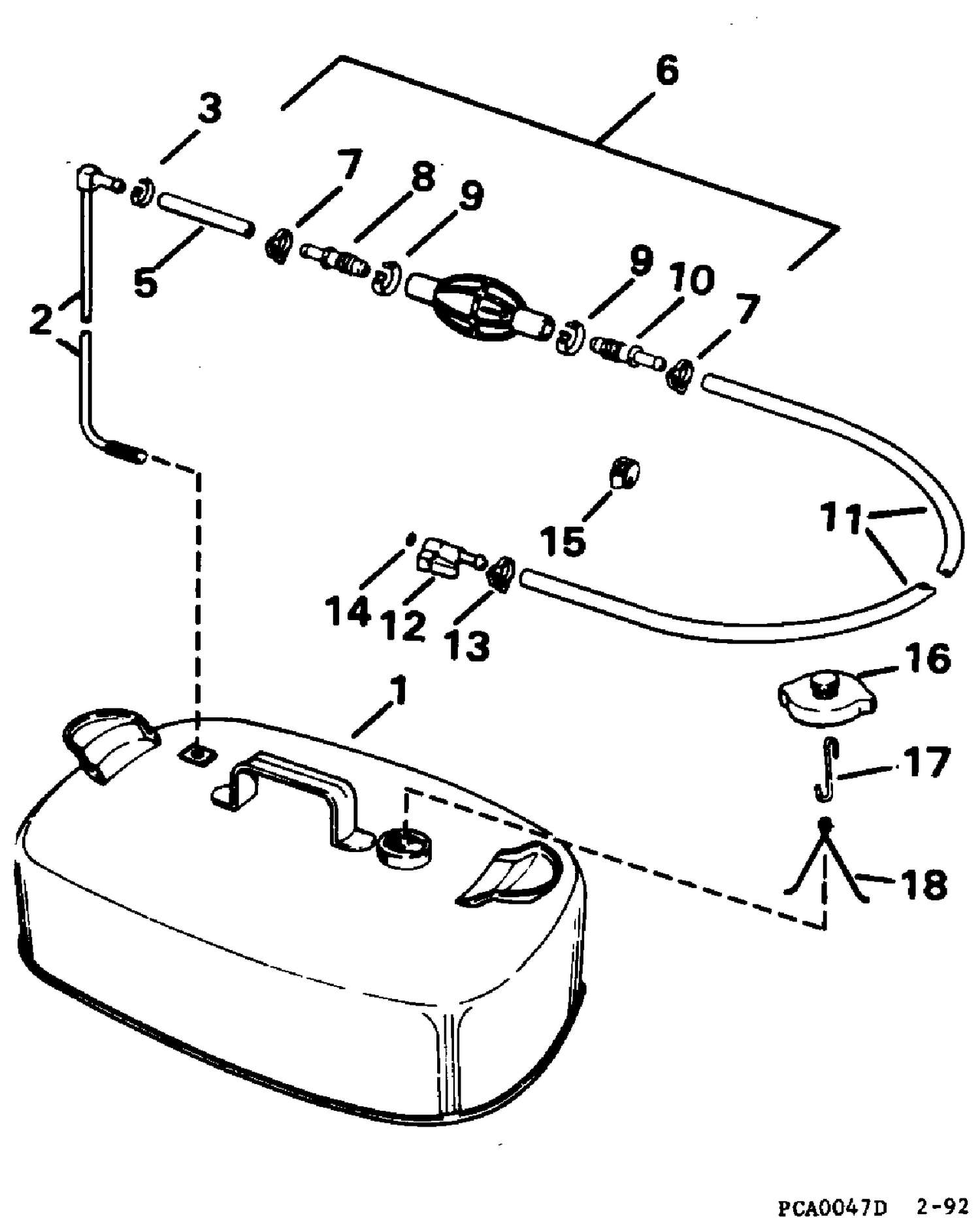 FUEL TANK ASSEMBLY - 3 GALLON