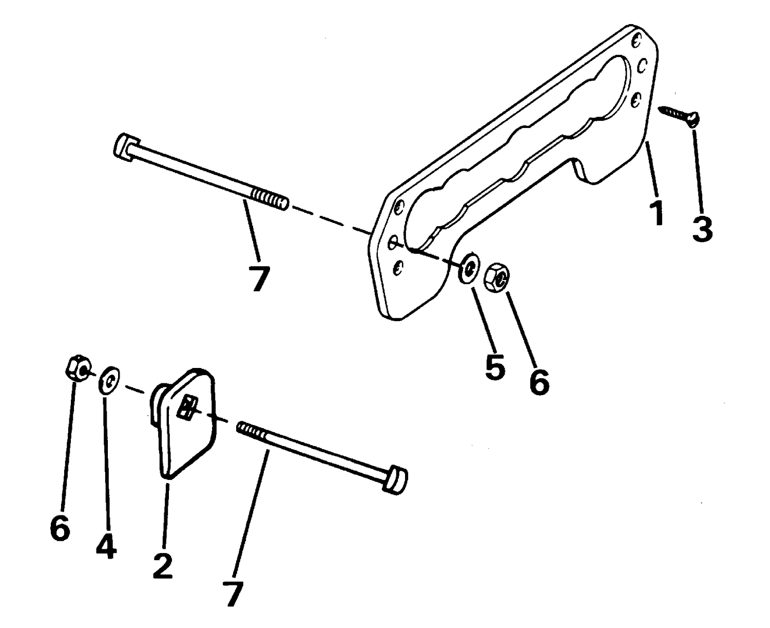 TRANSOM PLATE KIT - 3 THRU 55
