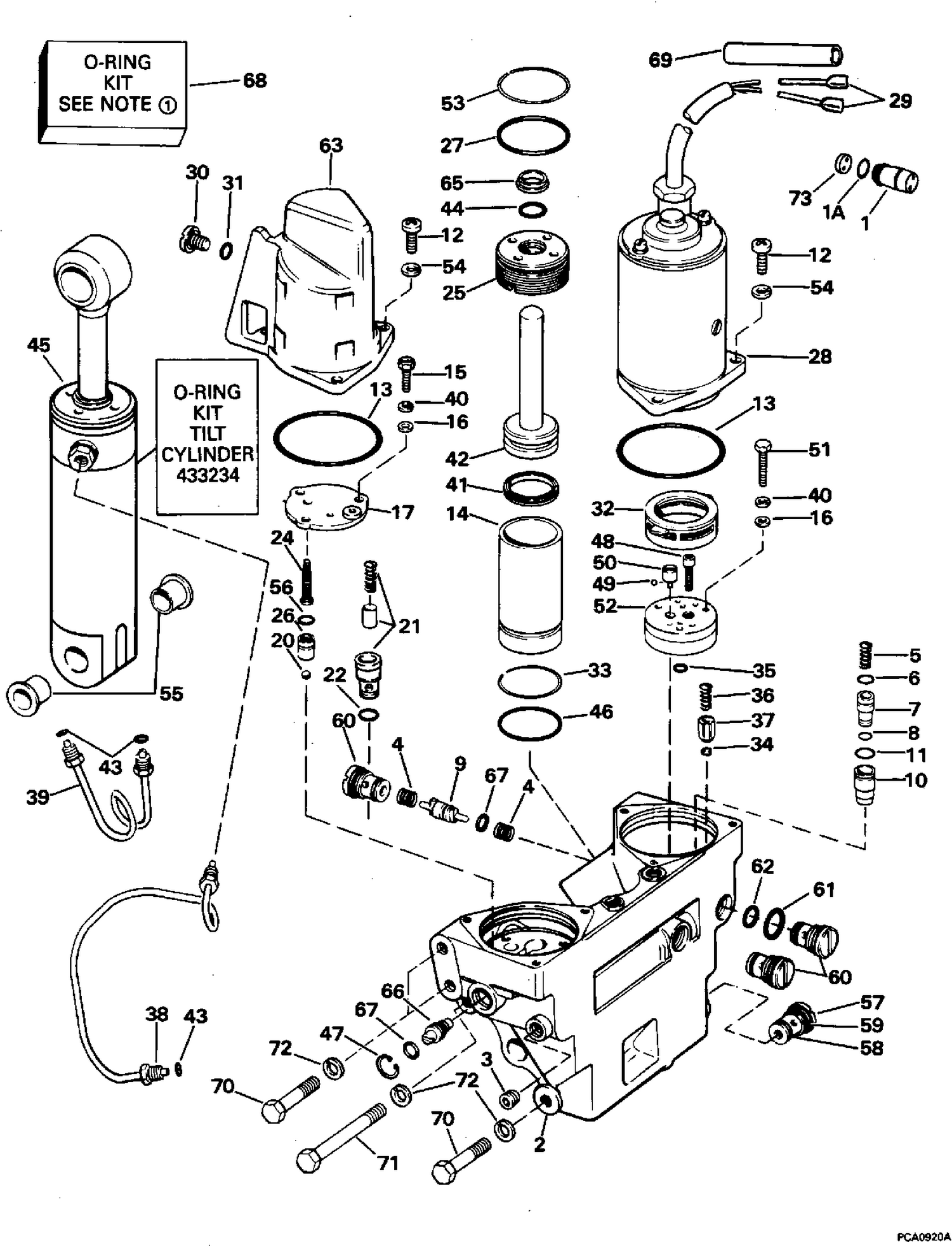 POWER TRIM/TILT HYDRAULIC ASSY.