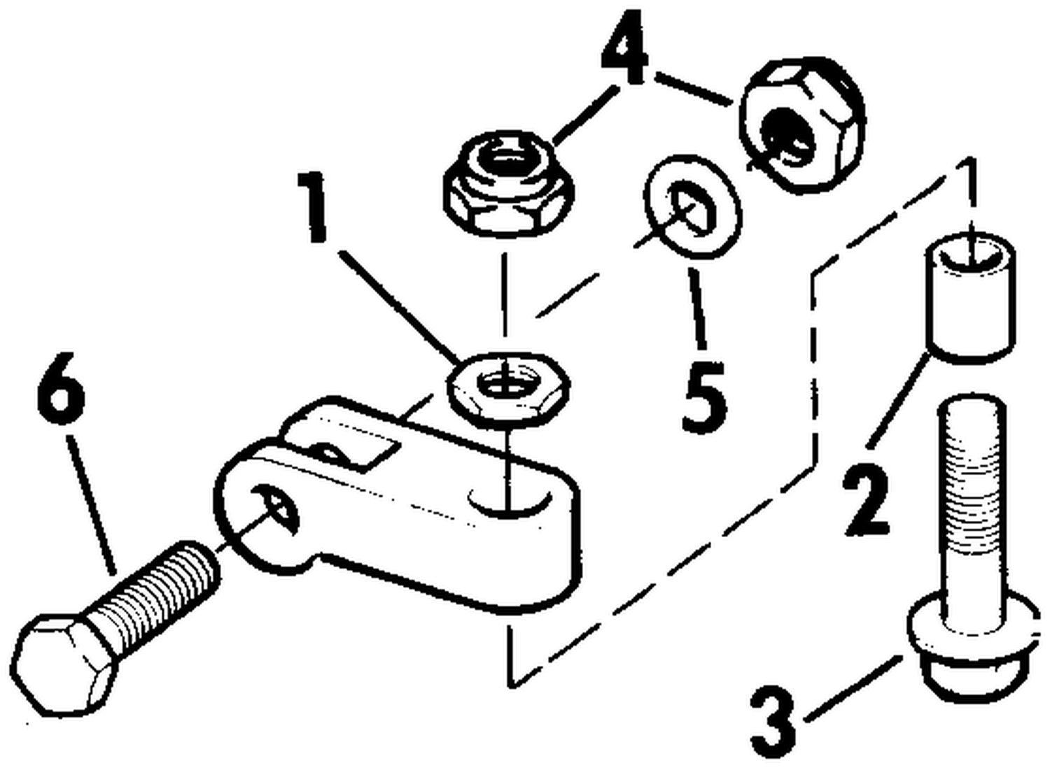 STEERING BOLT AND CLEVIS ASSEMBLY KIT 6 THRU V-6