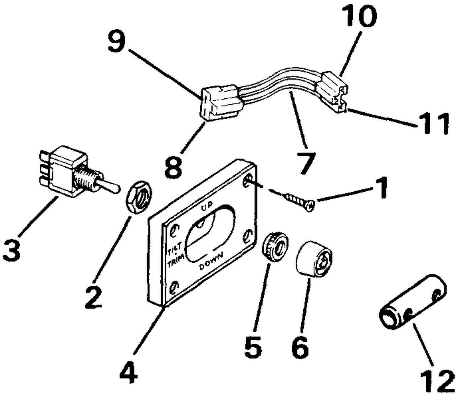TRIM/TILT SWITCH CONVERSION KIT-DUAL ENGINE