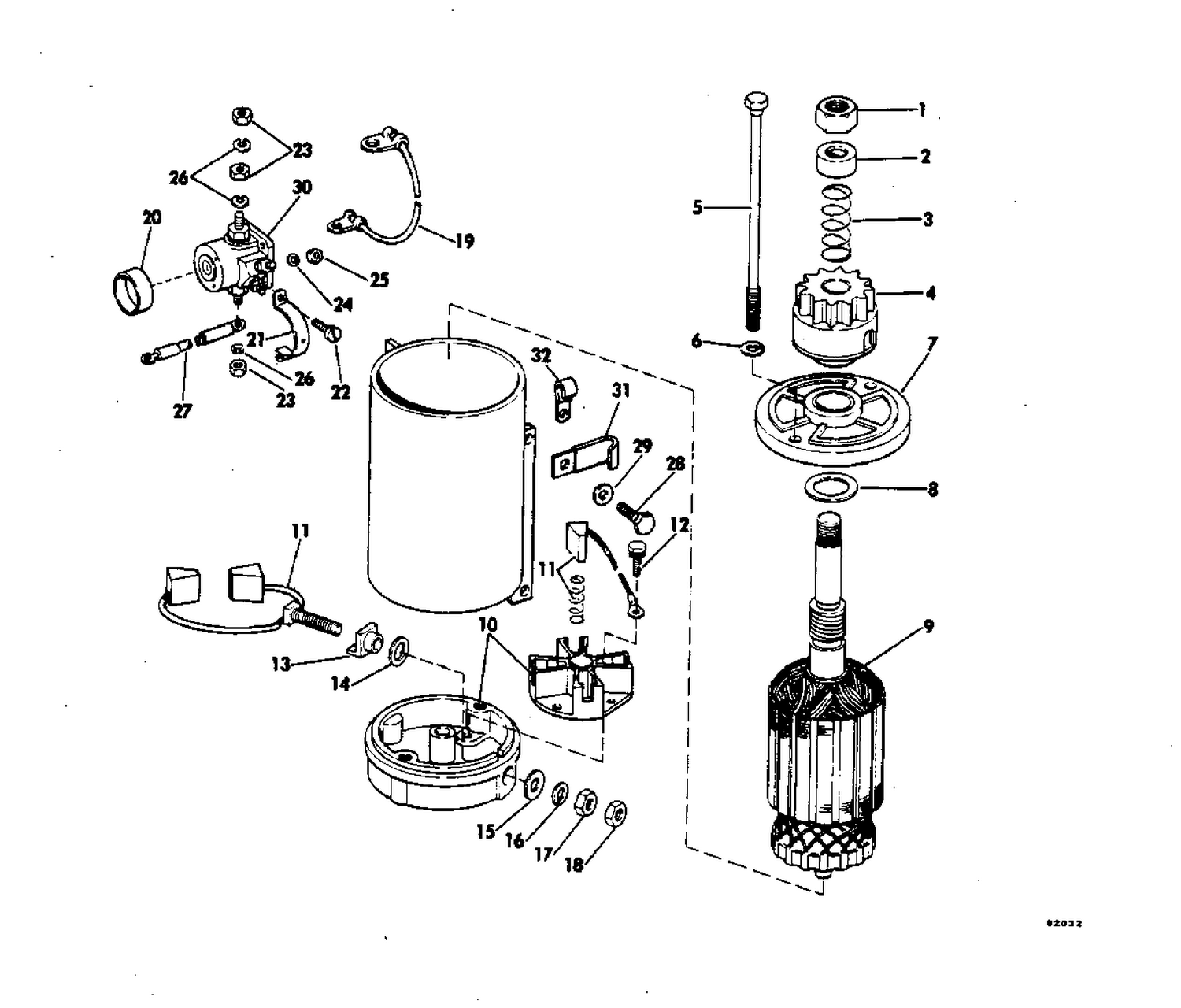ELECTRIC STARTER & SOLENOID AMERICAN BOSCH 08142-23-M030SM