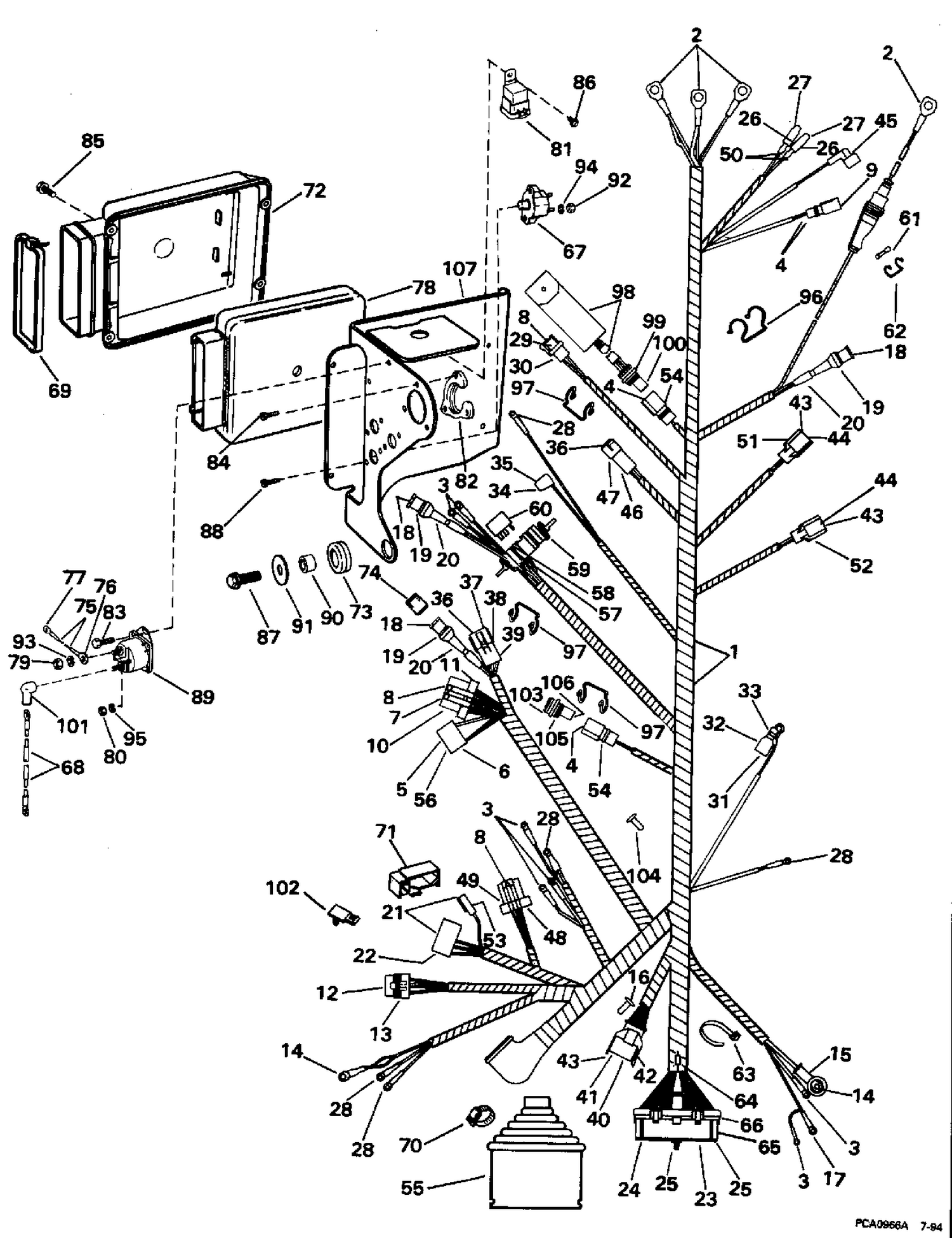 ENGINE WIRE HARNESS & BRACKET