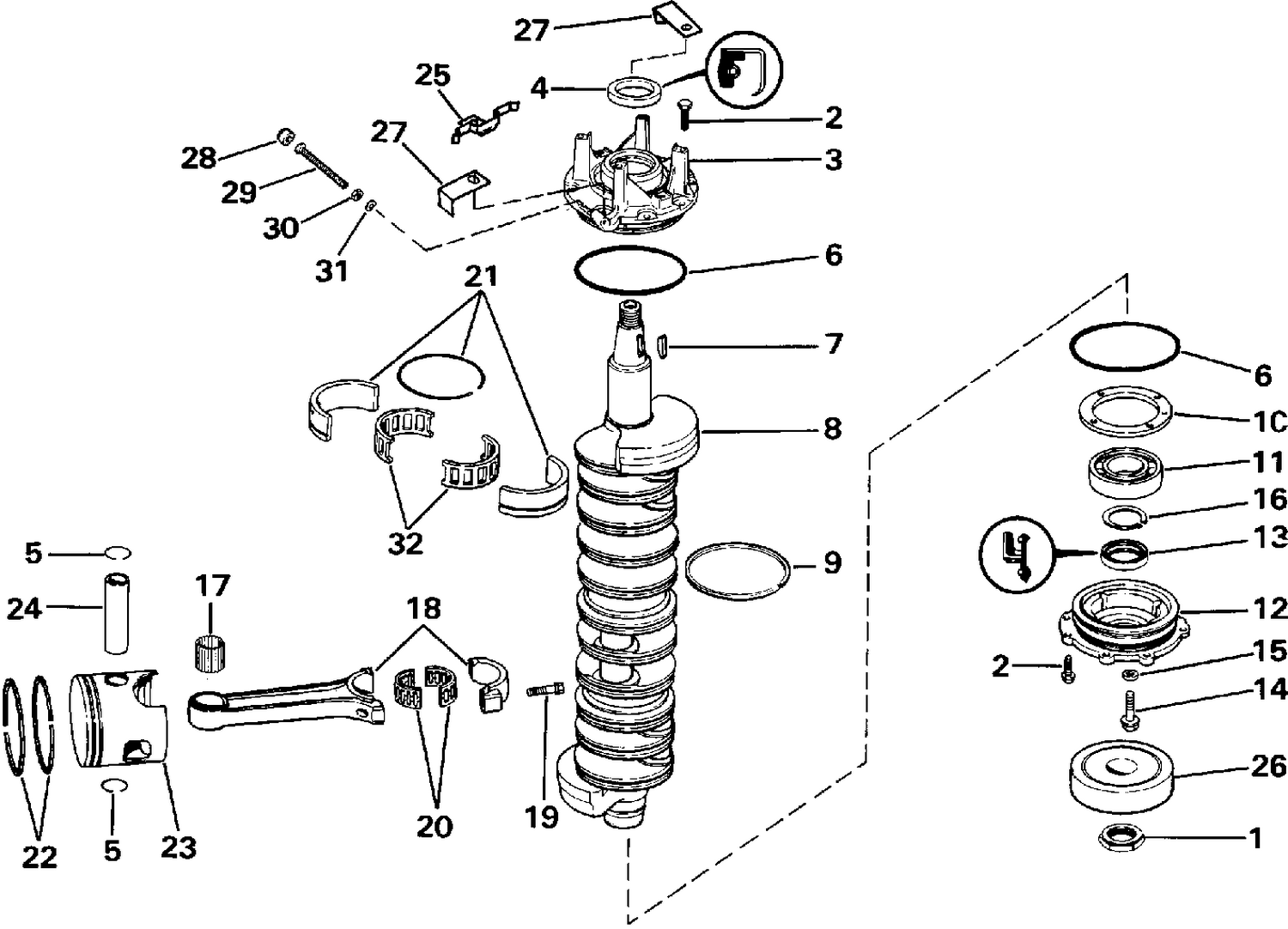 CRANKSHAFT & PISTON