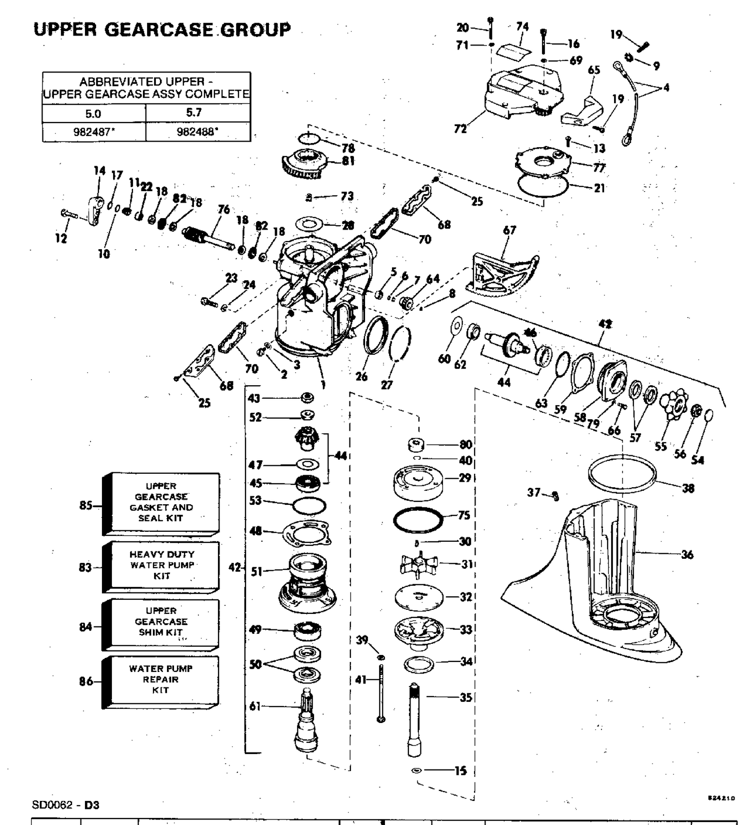 UPPER GEARCASE GROUP
