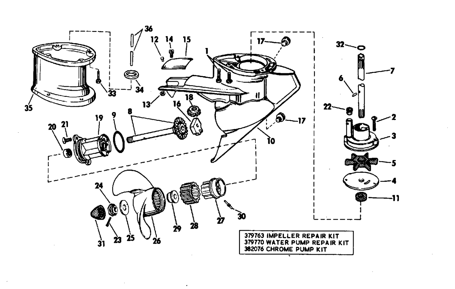 GEARCASE-WEEDLESS DRIVE