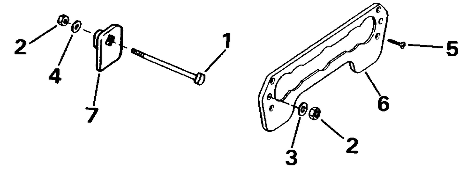 TRANSOM MOUNT KIT - ROPE START ONLY