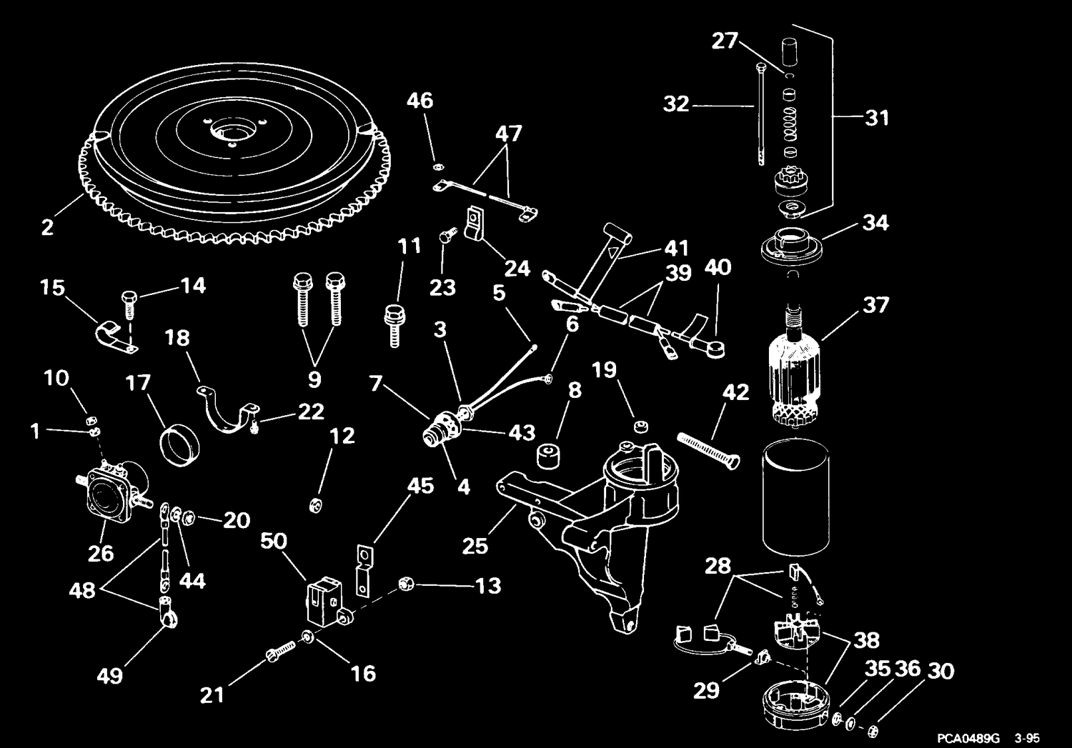 TILLER ELECTRIC STARTING KIT -- 20, 25, 30, 35 (2-CYLINDER)