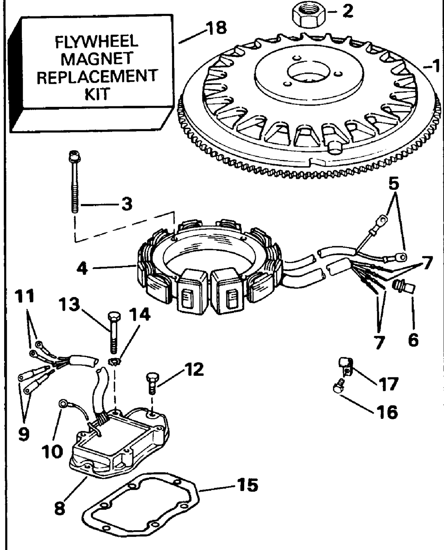 ALTERNATOR KIT,35 AMP - 150 MODELS