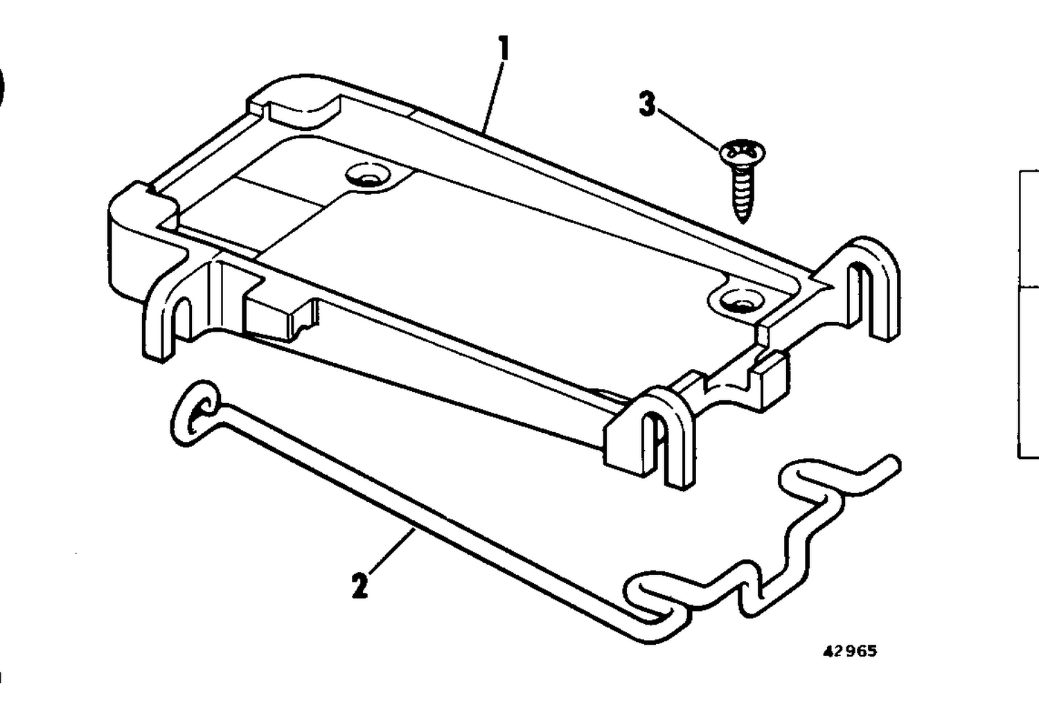 DECK MOUNT KIT - ELECTRIC OUTBOARD