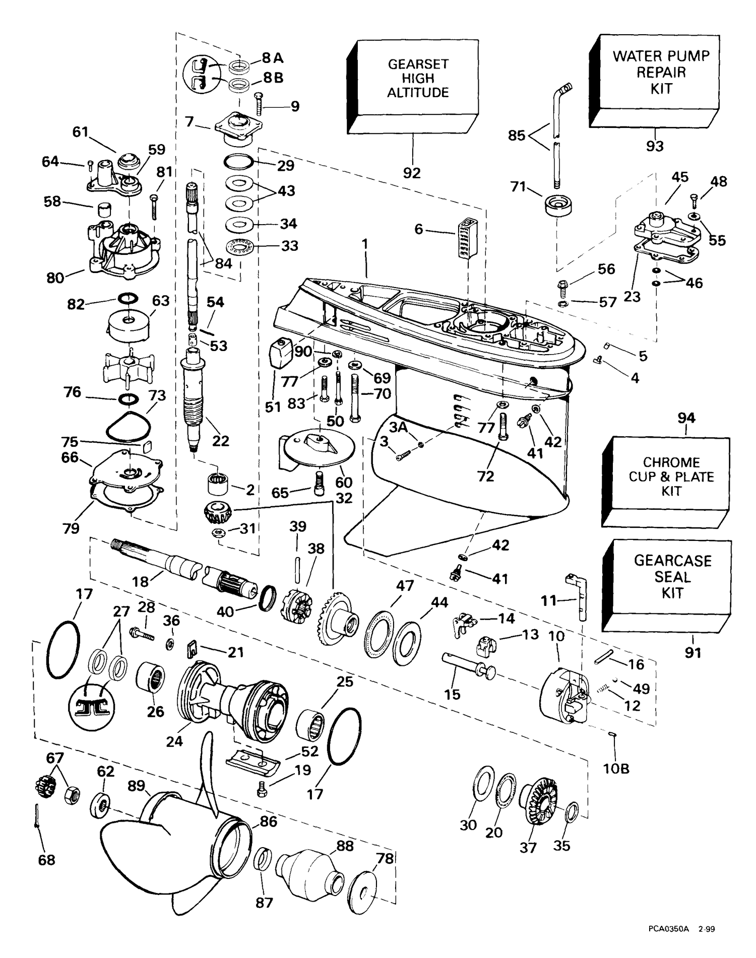 GEARCASE -- STANDARD ROTATION -- FPL, FSL MODELS