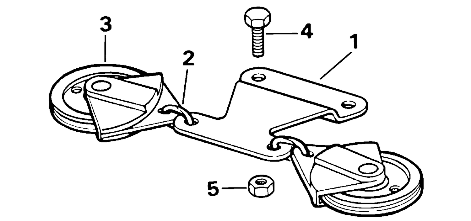 STEERING CONNECTOR KIT - CABLE PULLEY - 20, 25, & 30 REMOTE (2-CYLINDER)
